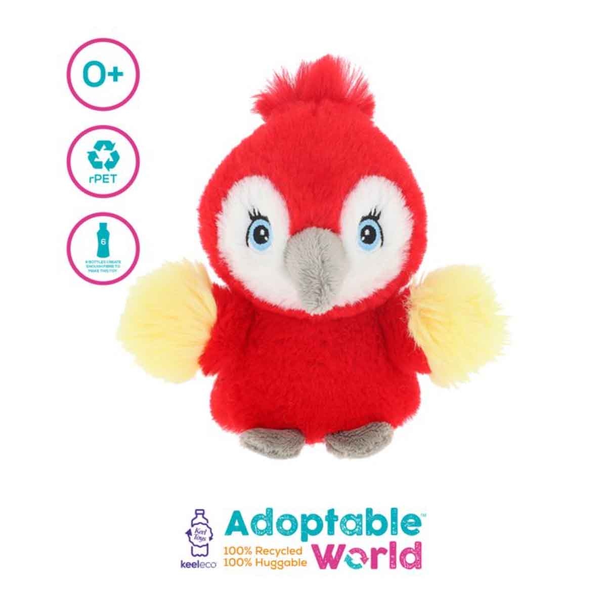 Keel Toys 4" Keeleco Mini Adoptable World Assorted Plush Toy Toddler, 0-2 Years