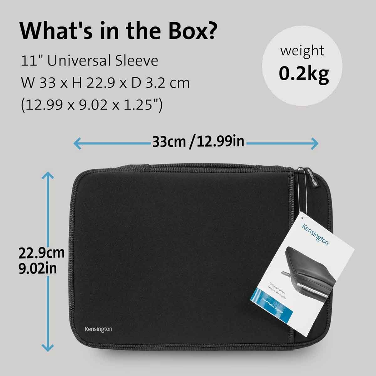 Kensington Black 11" Universal Sleeve