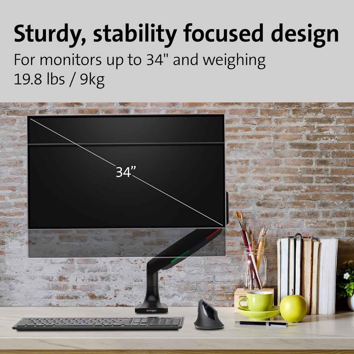 Kensington One-Touch Height Adjustable Single Monitor Arm