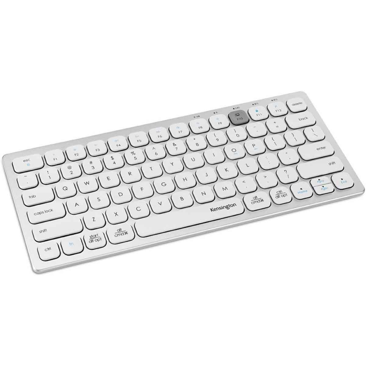 Kensington White Multi-Device Dual Wireless Compact Keyboard