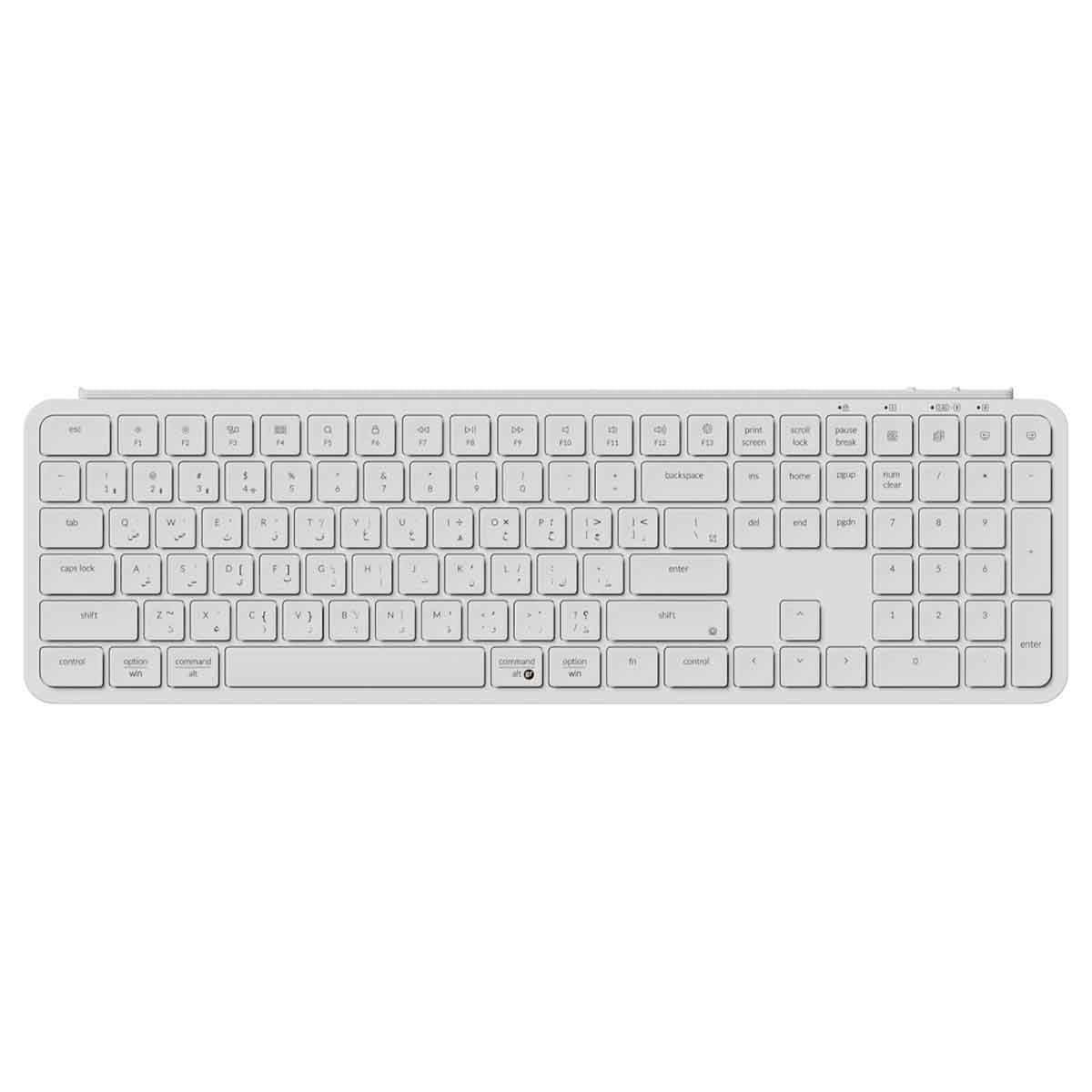 Keychron White B6 Pro Full-Size Ultra-Slim ZMK Custom Wireless Gaming Keyboard