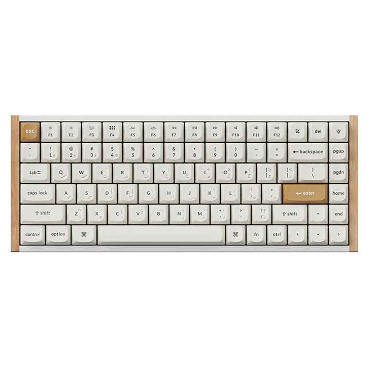 كايكرون K2 HE أبيض لوحة مفاتيح لاسلكية للألعاب بنسبة 75٪ بإضاءة RGB وتخطيط عربي إصدار خاص