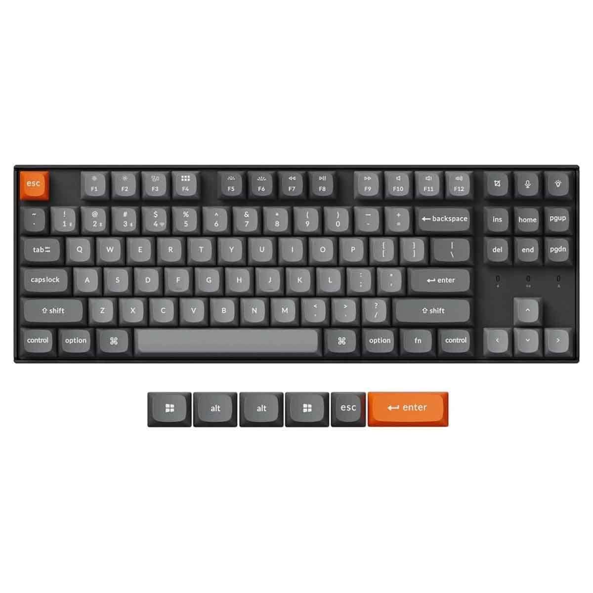 Keychron Black K8 Max QMK TKL RGB Mechanical Arabic Wireless Gaming Keyboard