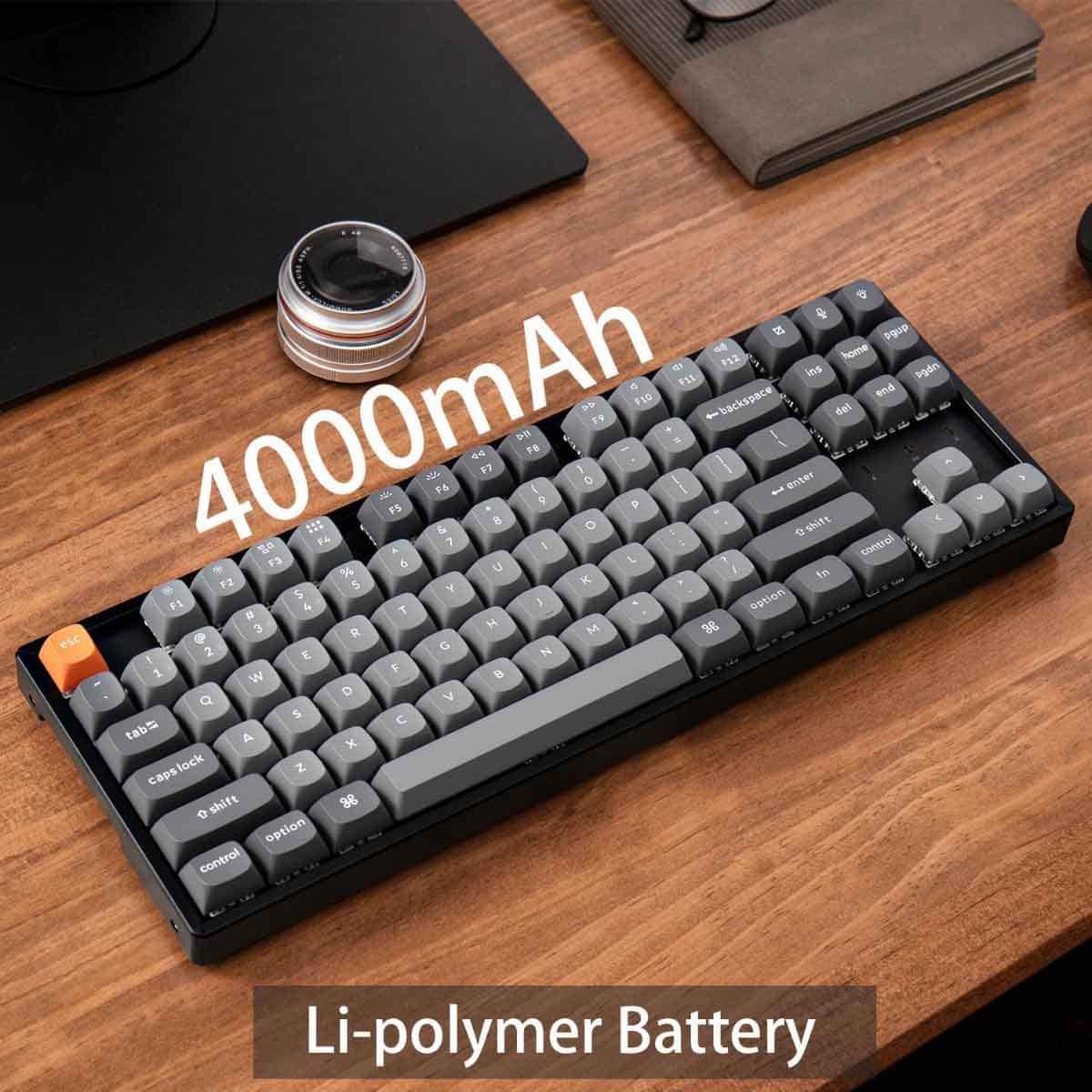 Keychron Black K8 Max QMK TKL RGB Mechanical Arabic Wireless Gaming Keyboard