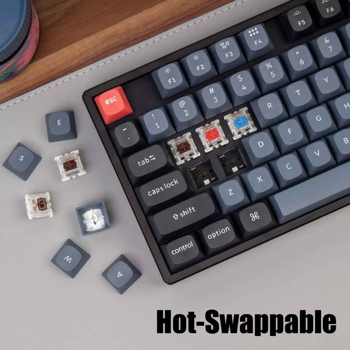 Keychron Black K8 Pro Swappable RGB Aluminum Red Switch Wireless Gaming Keyboard