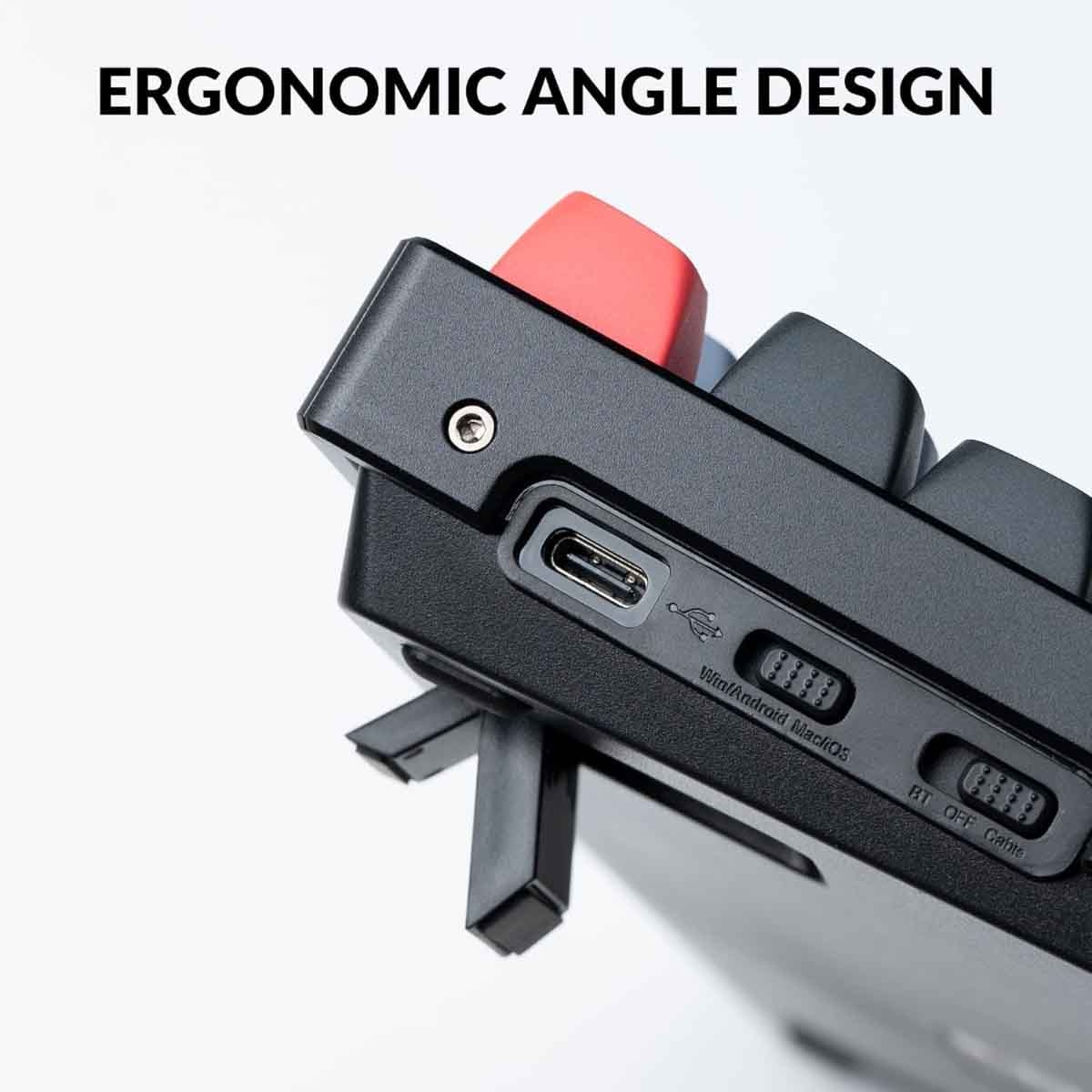 Keychron Black K8 Pro Swappable RGB Aluminum Red Switch Wireless Gaming Keyboard