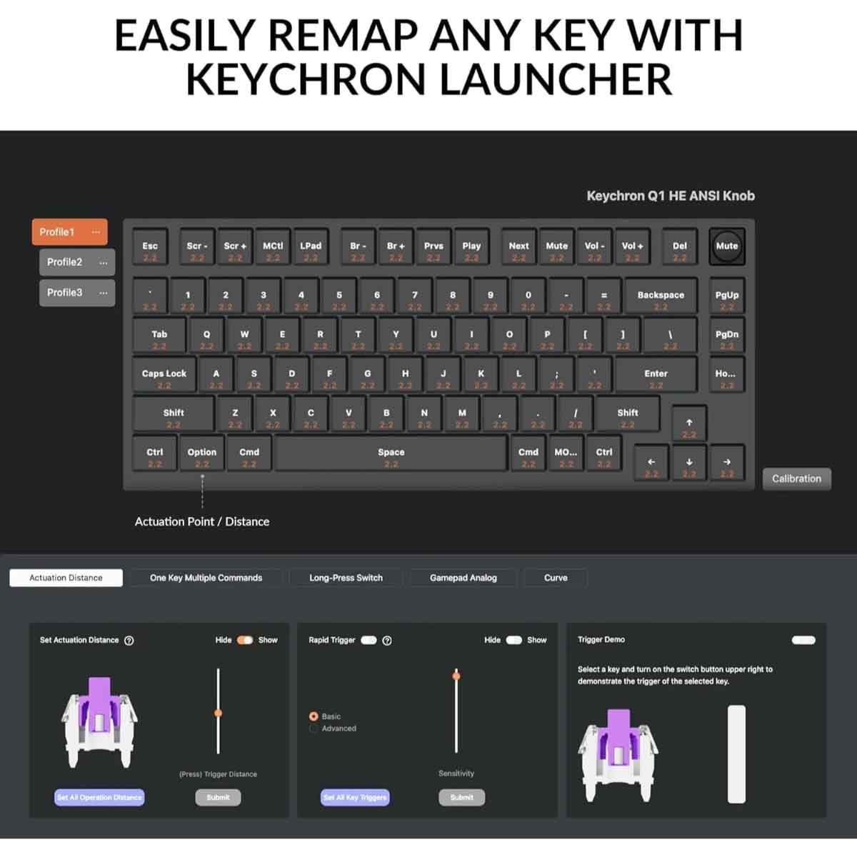 Keychron Q1 HE Swappable Nebula Switch Knob Version Wireless Gaming Keyboard