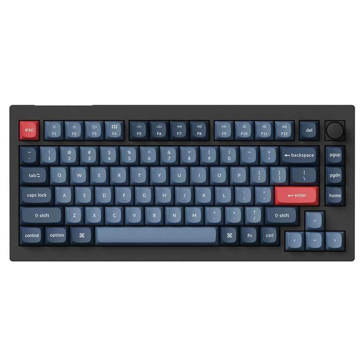 Keychron Black V1 Max QMK/VIA RGB Mechanical Arabic Wireless Gaming Keyboard