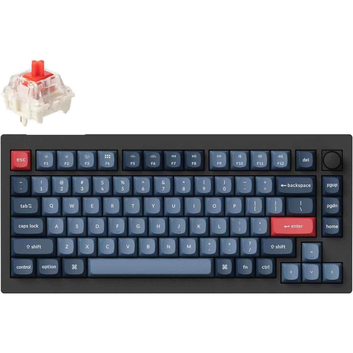 Keychron Black V1 Max QMK/VIA RGB Mechanical Arabic Wireless Gaming Keyboard