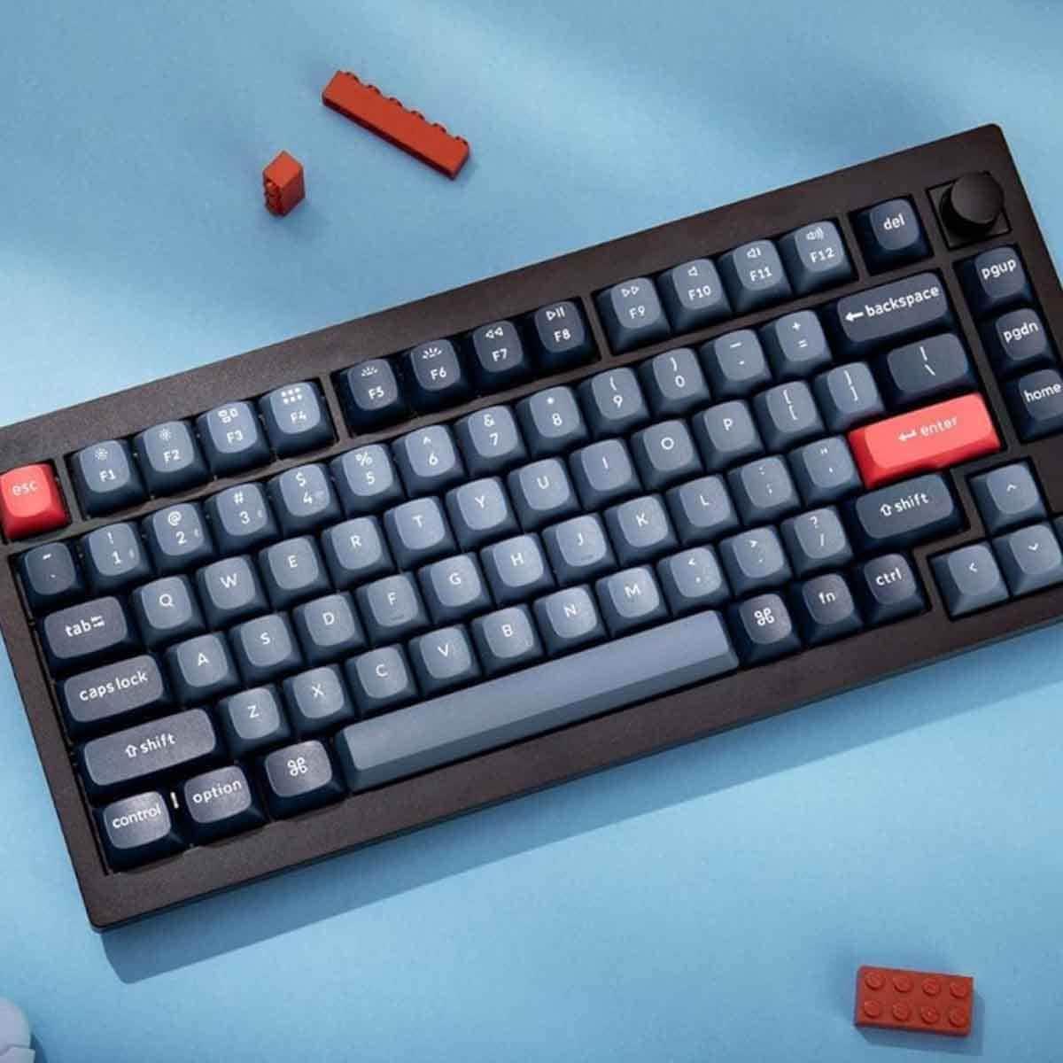 Keychron Black V1 Max QMK/VIA RGB Mechanical Arabic Wireless Gaming Keyboard