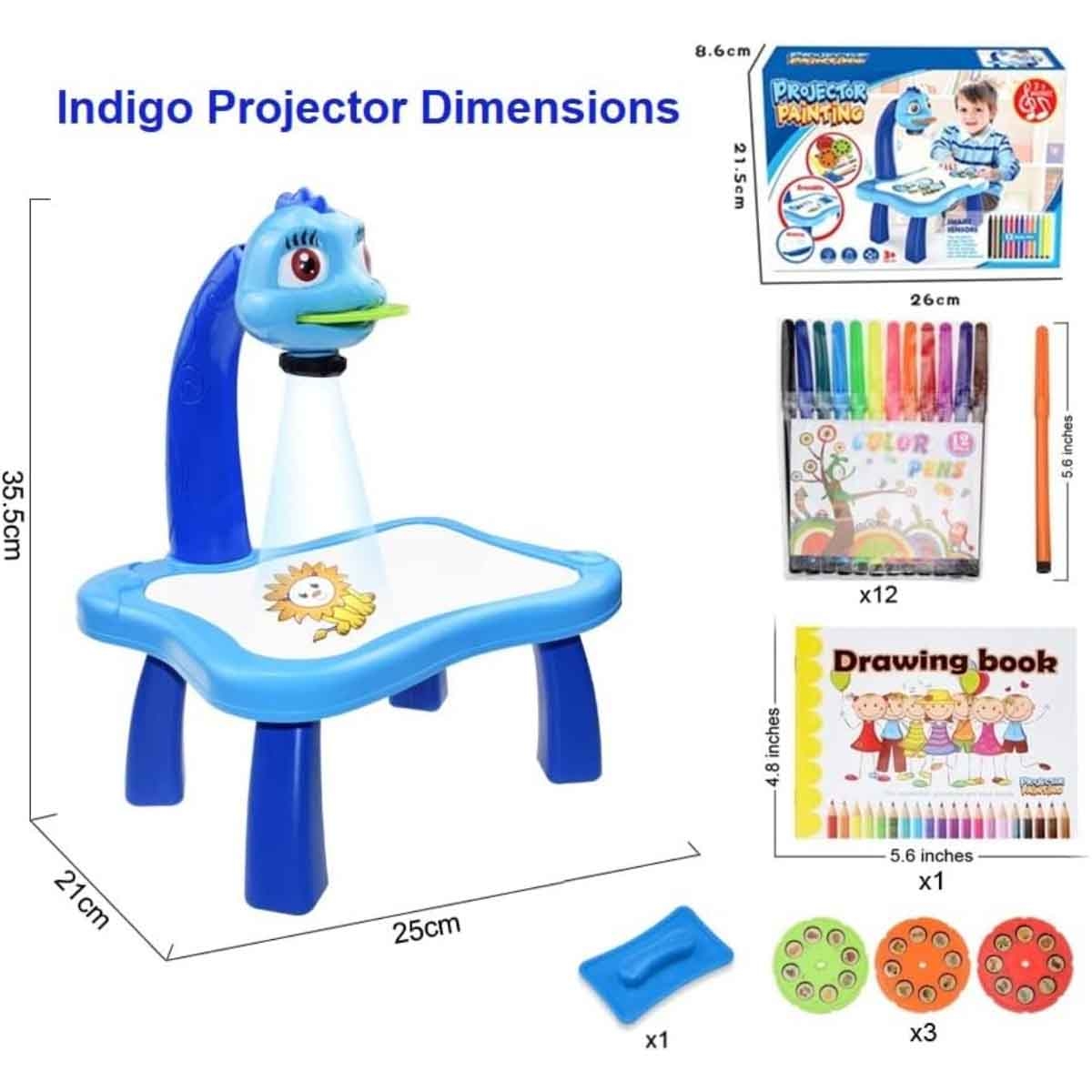 Kids Blue Projector Painting 3D Sketchpad Unisex, 3-4 Years