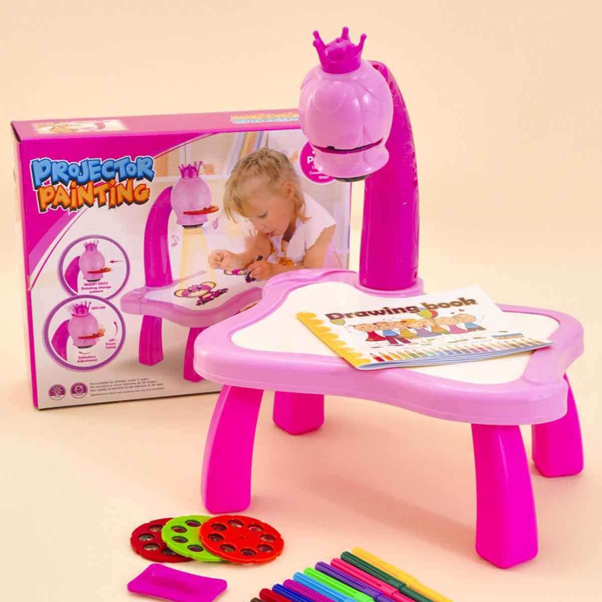 Kids Pink Projector Painting 3D Sketchpad Unisex, 3-4 Years