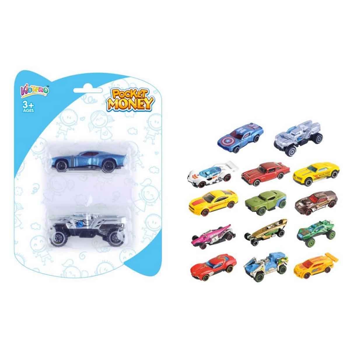 كيدز برو سيارات معدنية متنوعة للجنسين، عمر 3-4 سنوات، مجموعة من 2