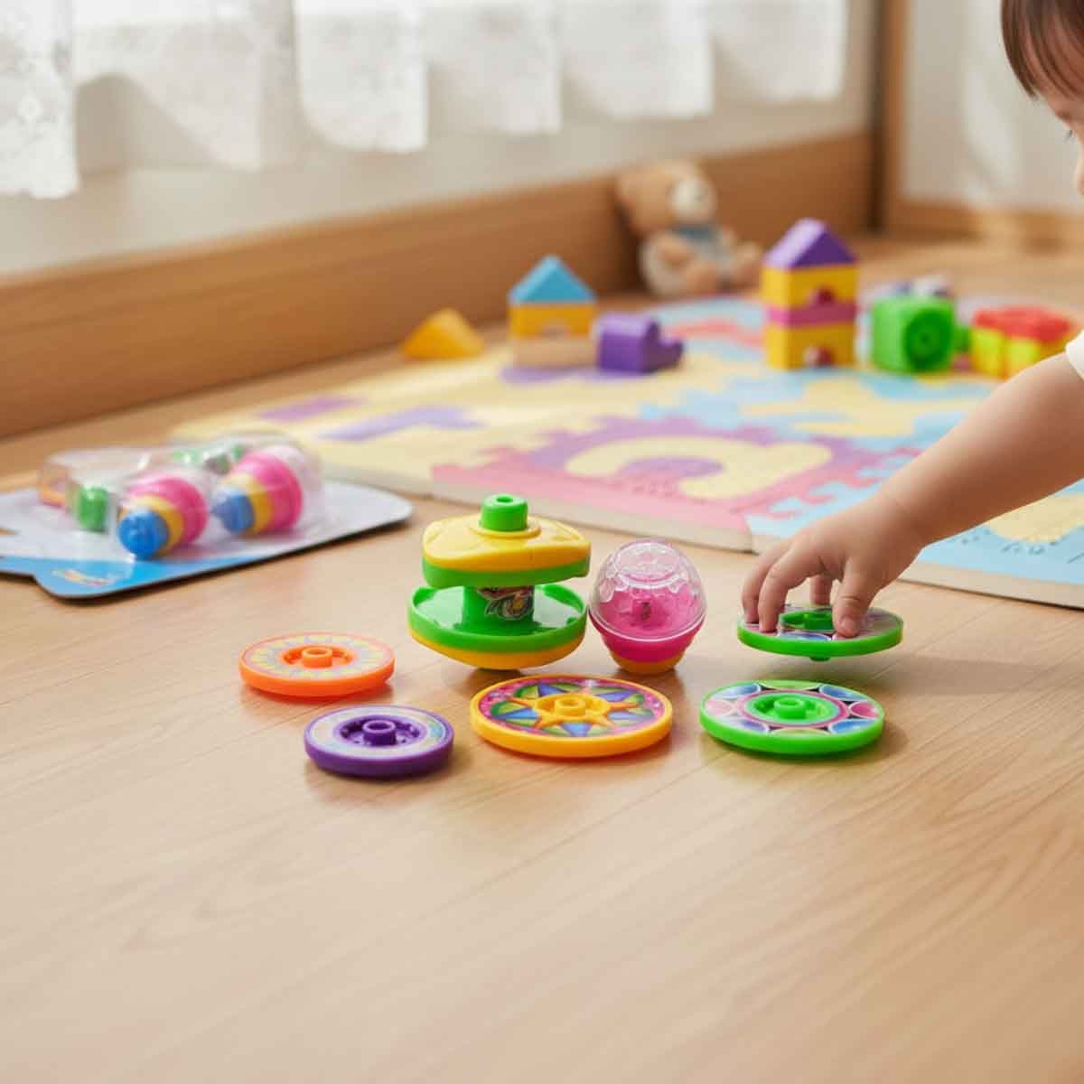 Kidzpro Battery Operated Flashing Top Toy Unisex, 3-4 Years