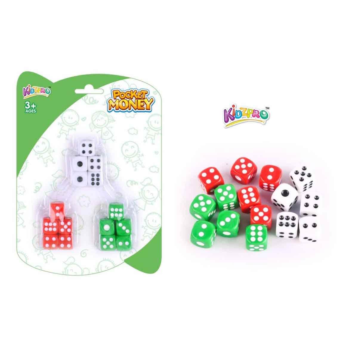 Kidzpro 15-Pieces Game Dice Unisex, 3-4 Years