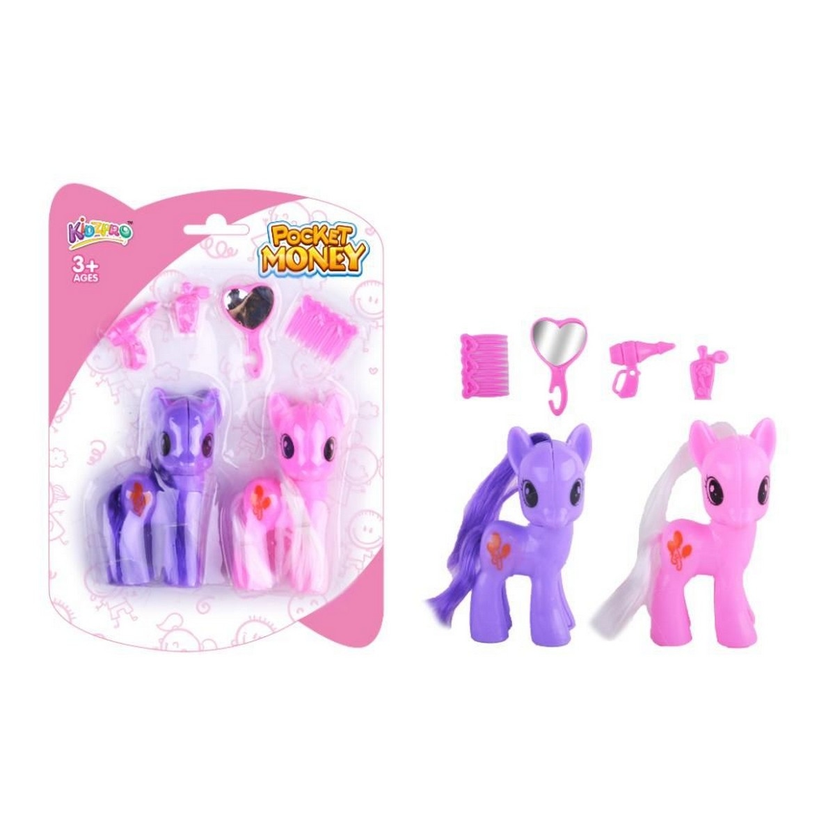 Kidzpro Pocket Money Horse With Beauty Assorted Playset Girls, 3-4 Years
