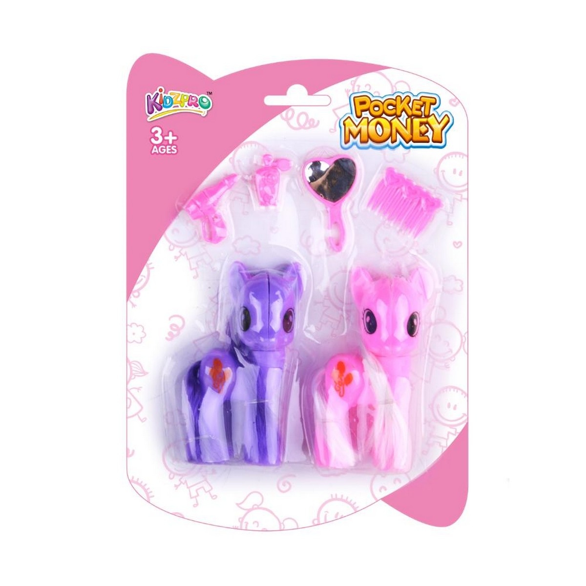 Kidzpro Pocket Money Horse With Beauty Assorted Playset Girls, 3-4 Years