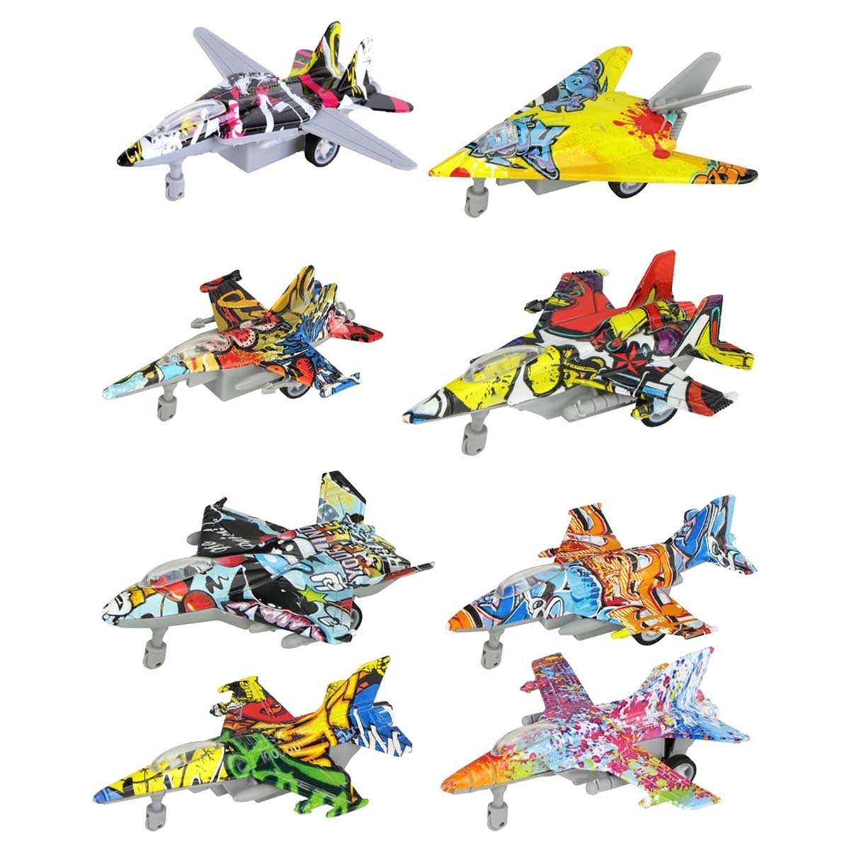 Kidzpro Pull Back Assorted Diecast Fighter Jet Toy Boys, 3-4 Years