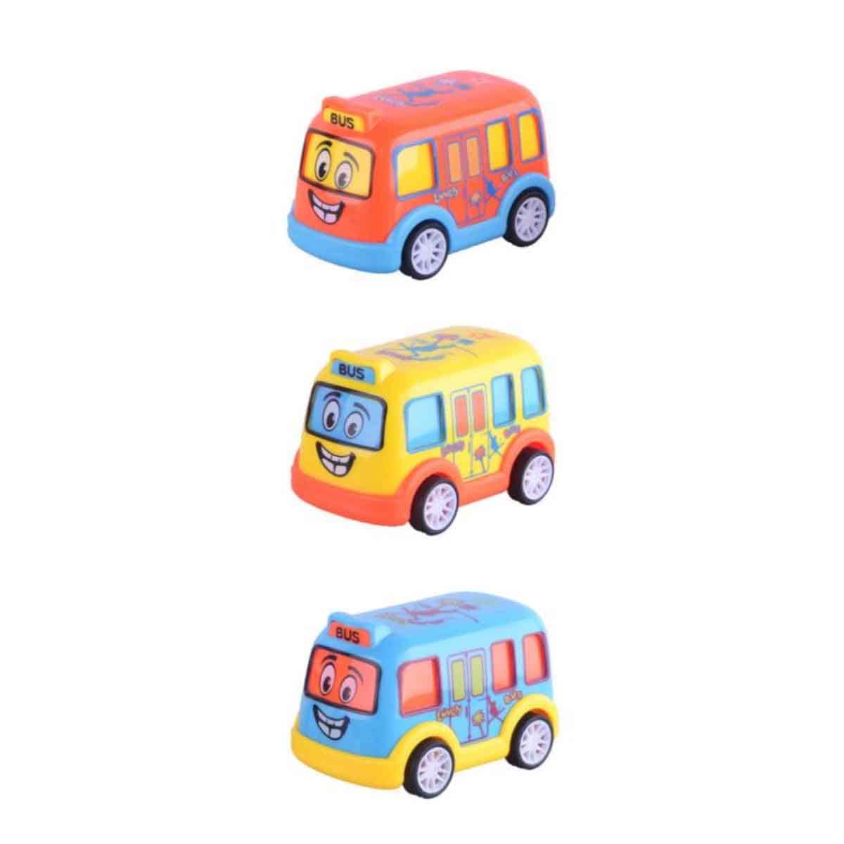 Kidzpro 3-Piece Pull Back Funky Assorted Vehicles Set Unisex, 3-4 Years