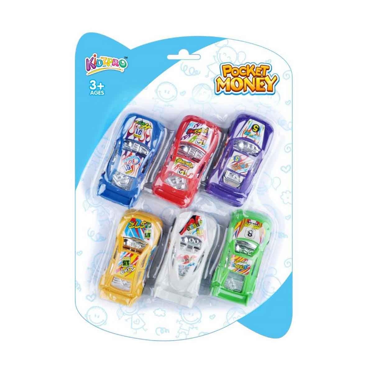 Kidzpro Pull Back Racing Car Boys, 3-4 Years, Pack of 6