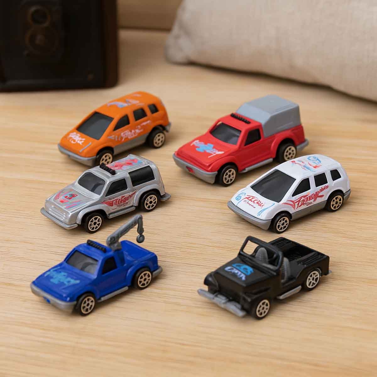 كيدز برو مجموعة سيارات سباق فري ويل للأولاد، عمر 3-4 سنوات، مجموعة من 6