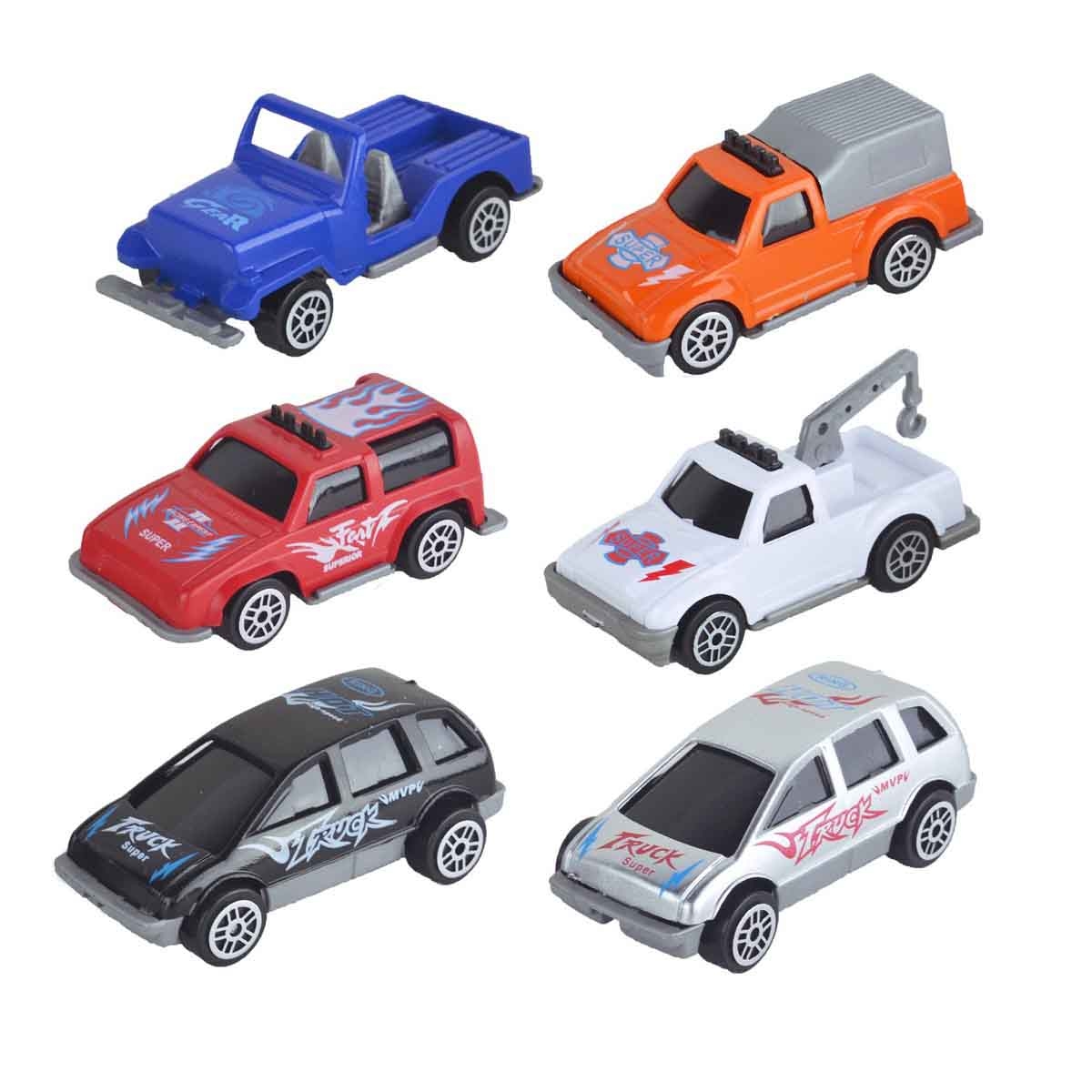 كيدز برو مجموعة سيارات سباق فري ويل للأولاد، عمر 3-4 سنوات، مجموعة من 6