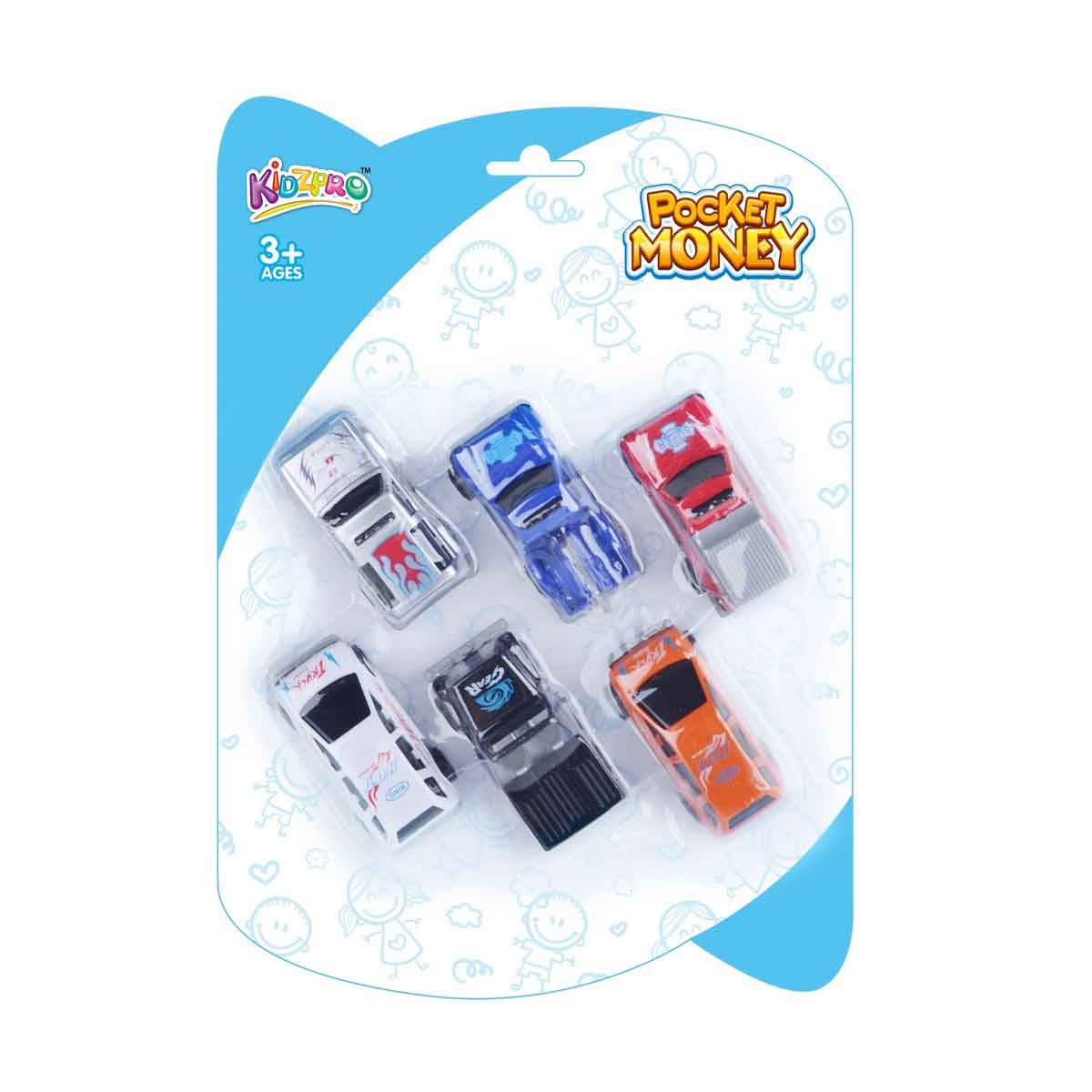 كيدز برو مجموعة سيارات سباق فري ويل للأولاد، عمر 3-4 سنوات، مجموعة من 6