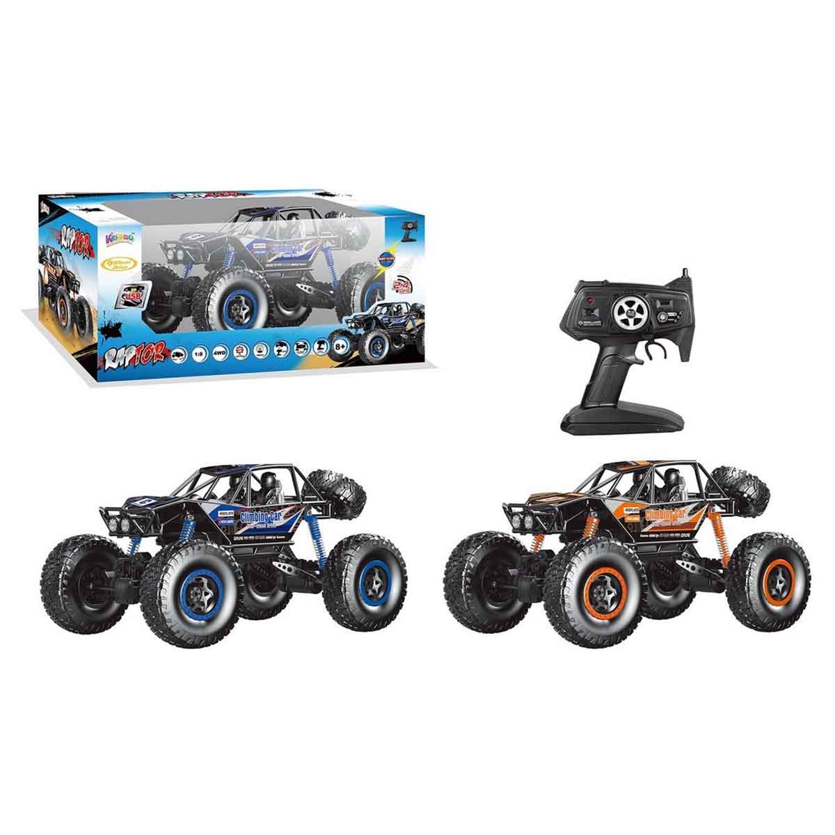 كيدز برو مقياس 1:8 سيارة ريموت كنترول رابتور متنوعة للأولاد، عمر 8-10 سنوات