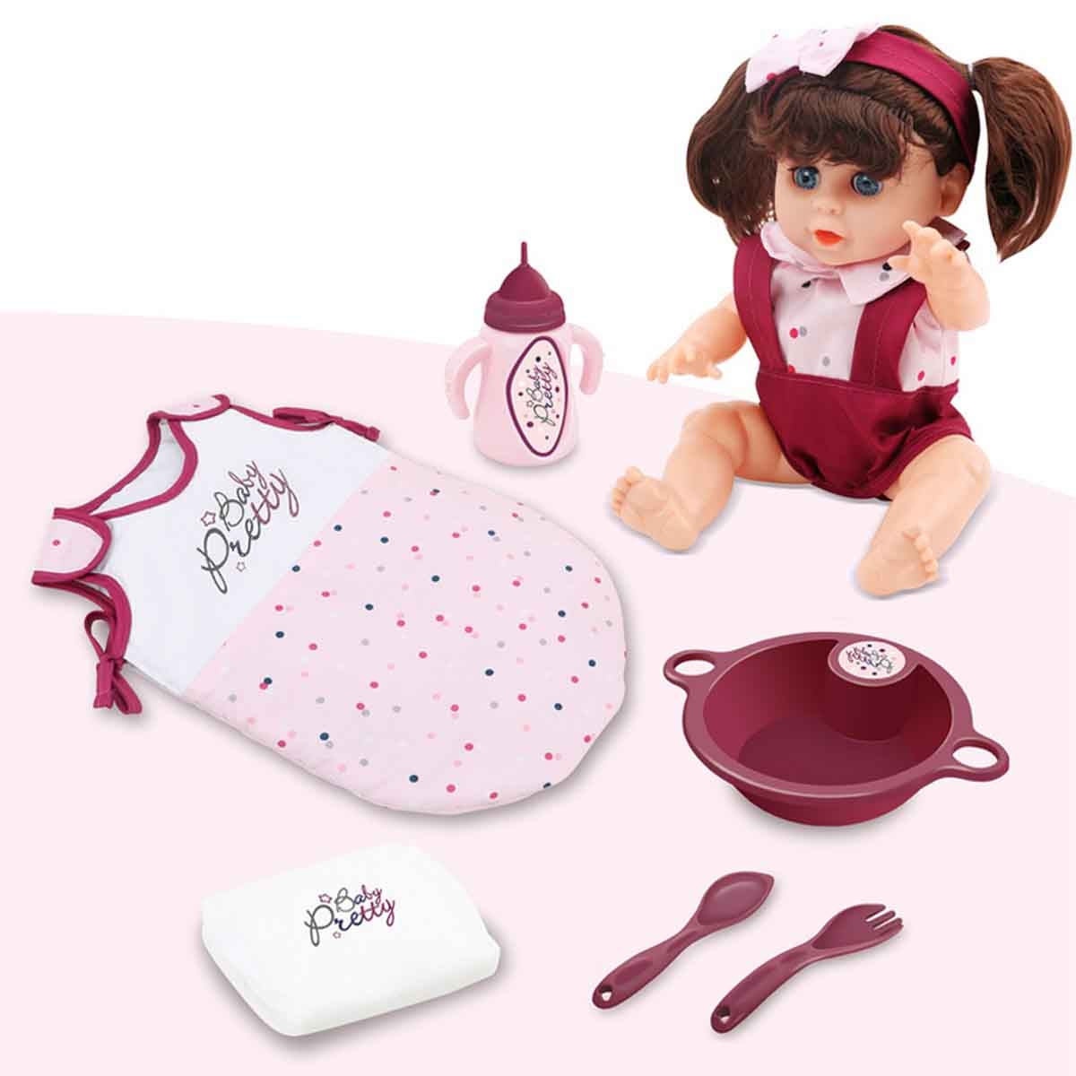 Kikibebe 12" Interactive Potty Training Doll Playset Girls, 3-4 Years