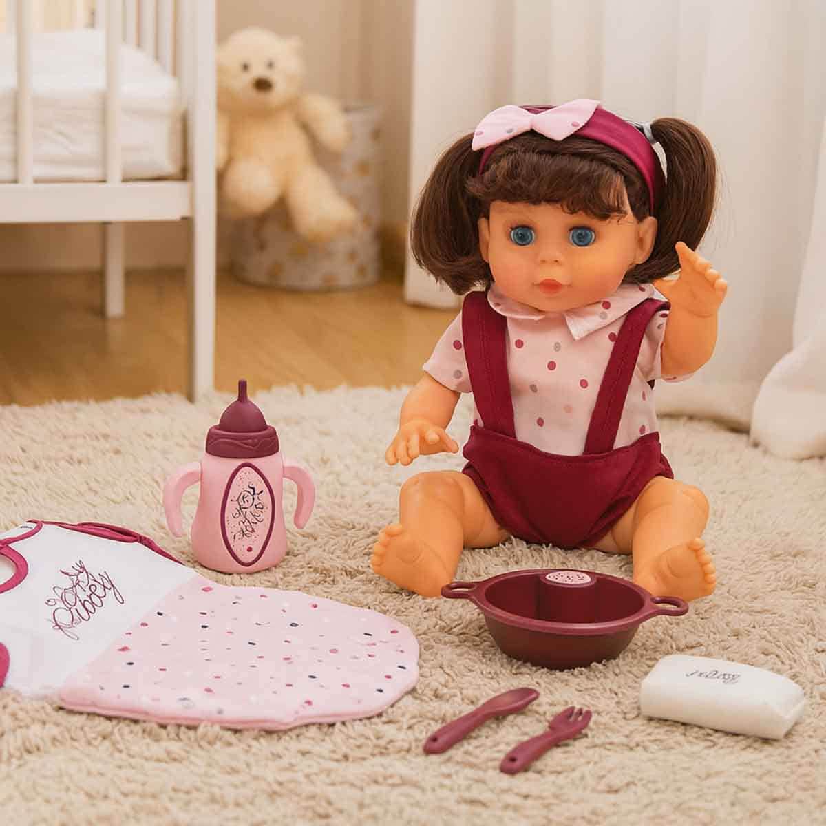 كيكي بيبي مجموعة دمية تدريب على استخدام الحمام تفاعلية مقاس 12 انش للبنات من عمر 3-4 سنوات