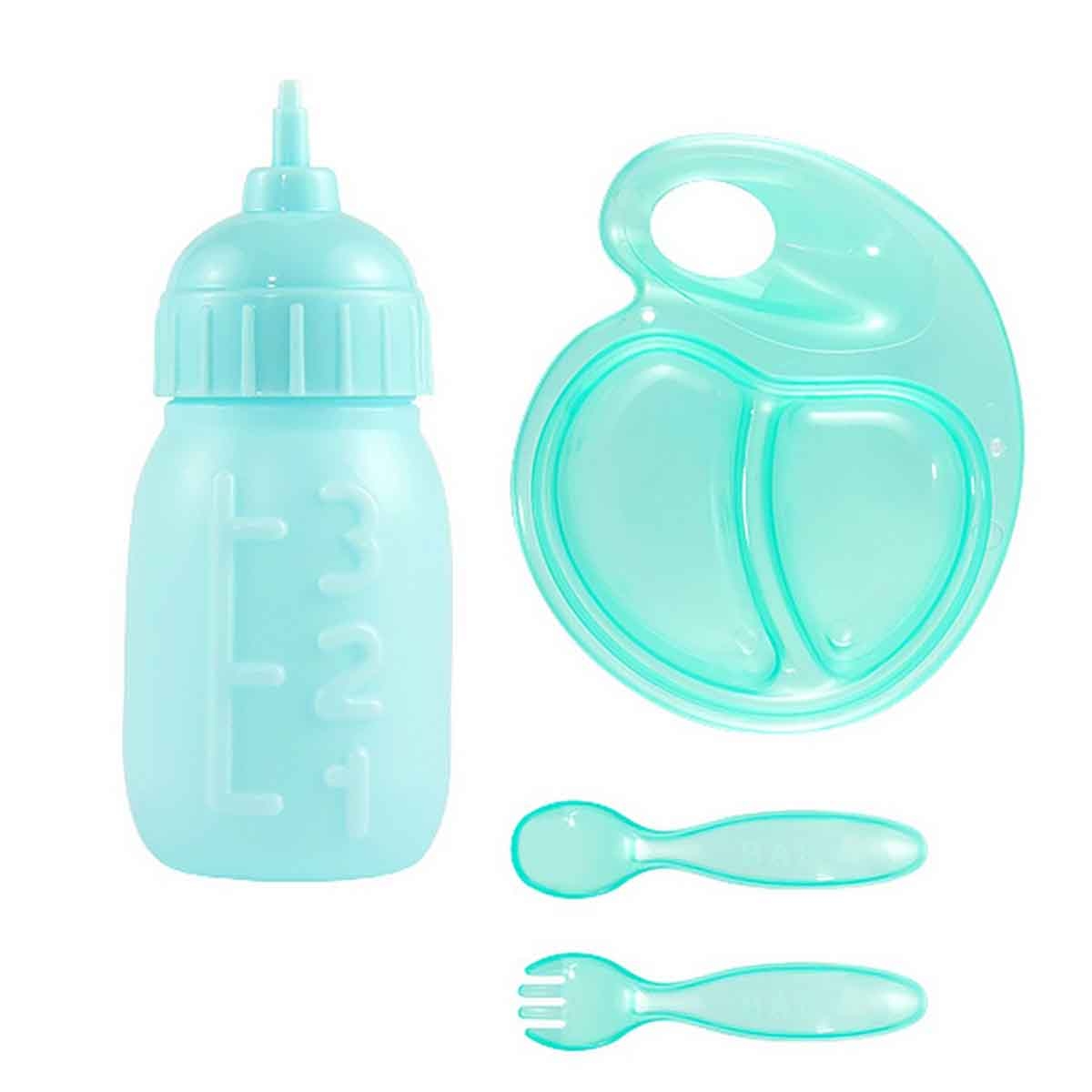 كيكي بيبي مجموعة دمية فتى مقاس 18 انش مع عربة وزجاجة وصحن عشاء للجنسين من عمر 3-4 سنوات