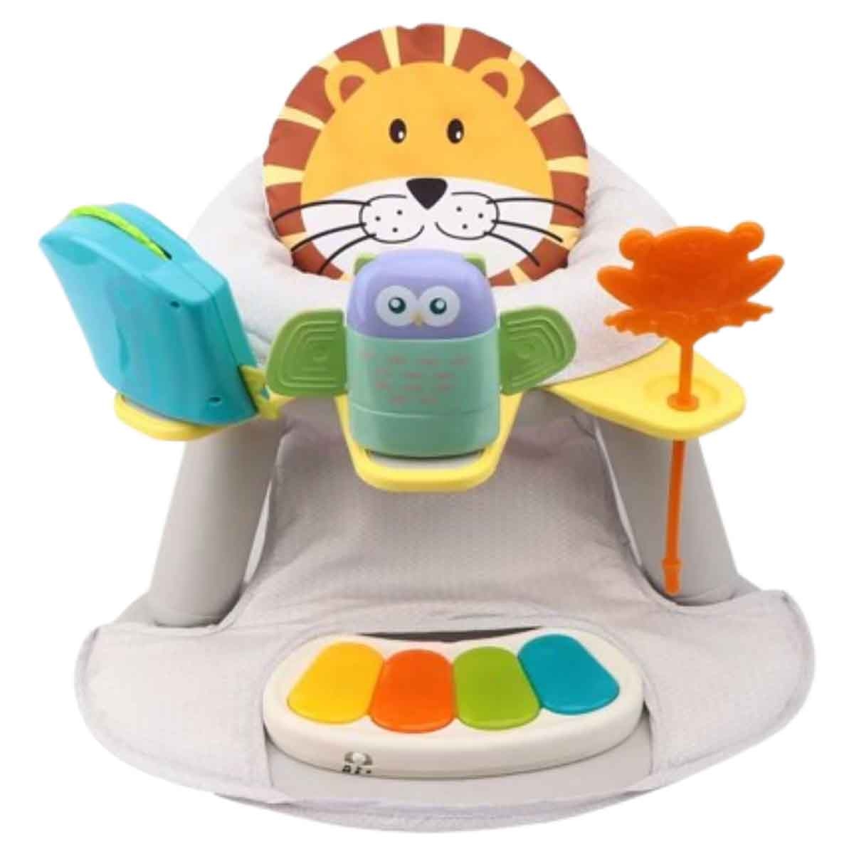 كيكبيبي كرسي طعام ولياقة بدنية للأطفال 2 في 1 مع بيانو للرضع، من 0 إلى 2 سنة