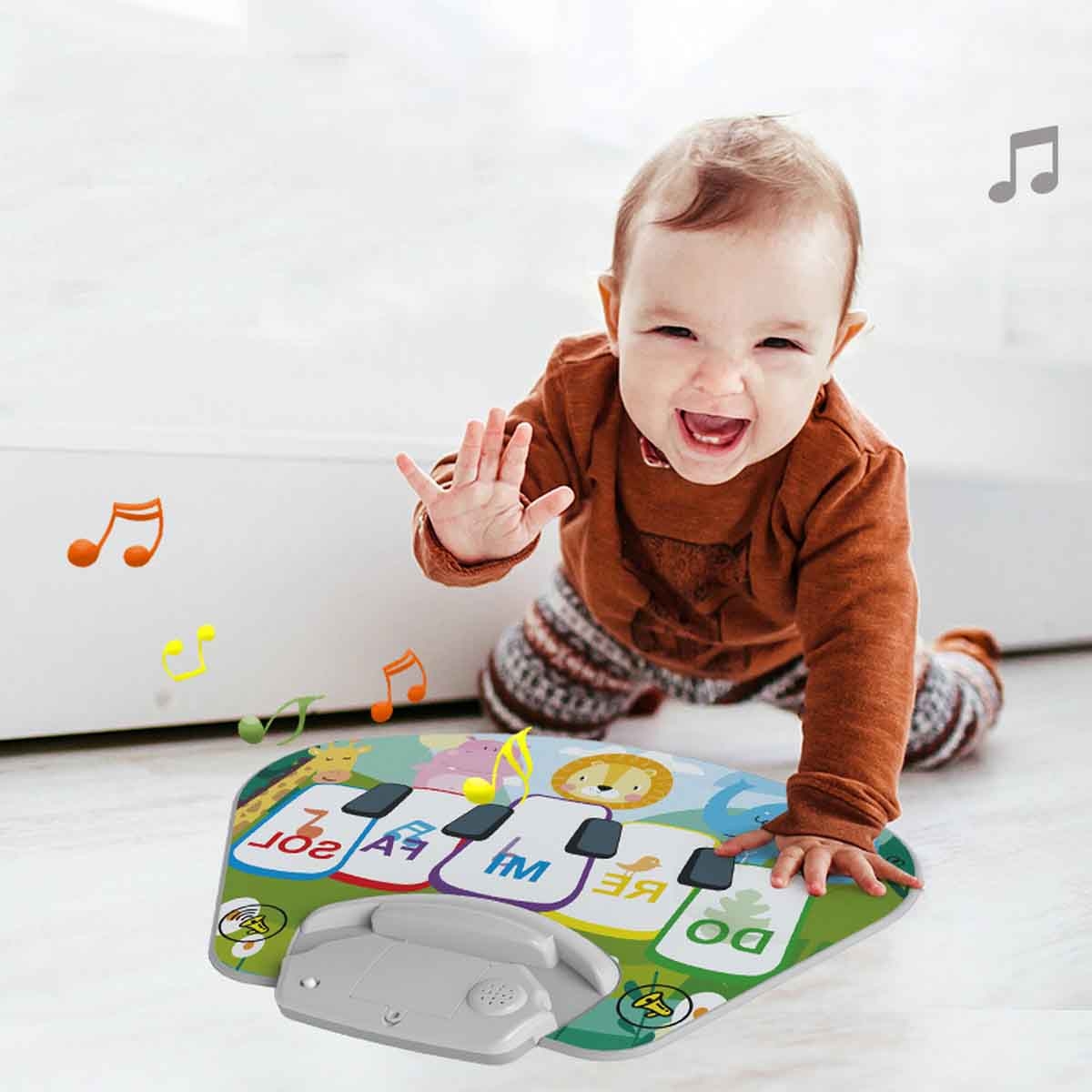 كيكي بيبي كرسي قفز للأطفال 3 في 1 باللون الرمادي بقاعدة منحنية ونظام امتصاص صدمات من عمر 0-2 سنة