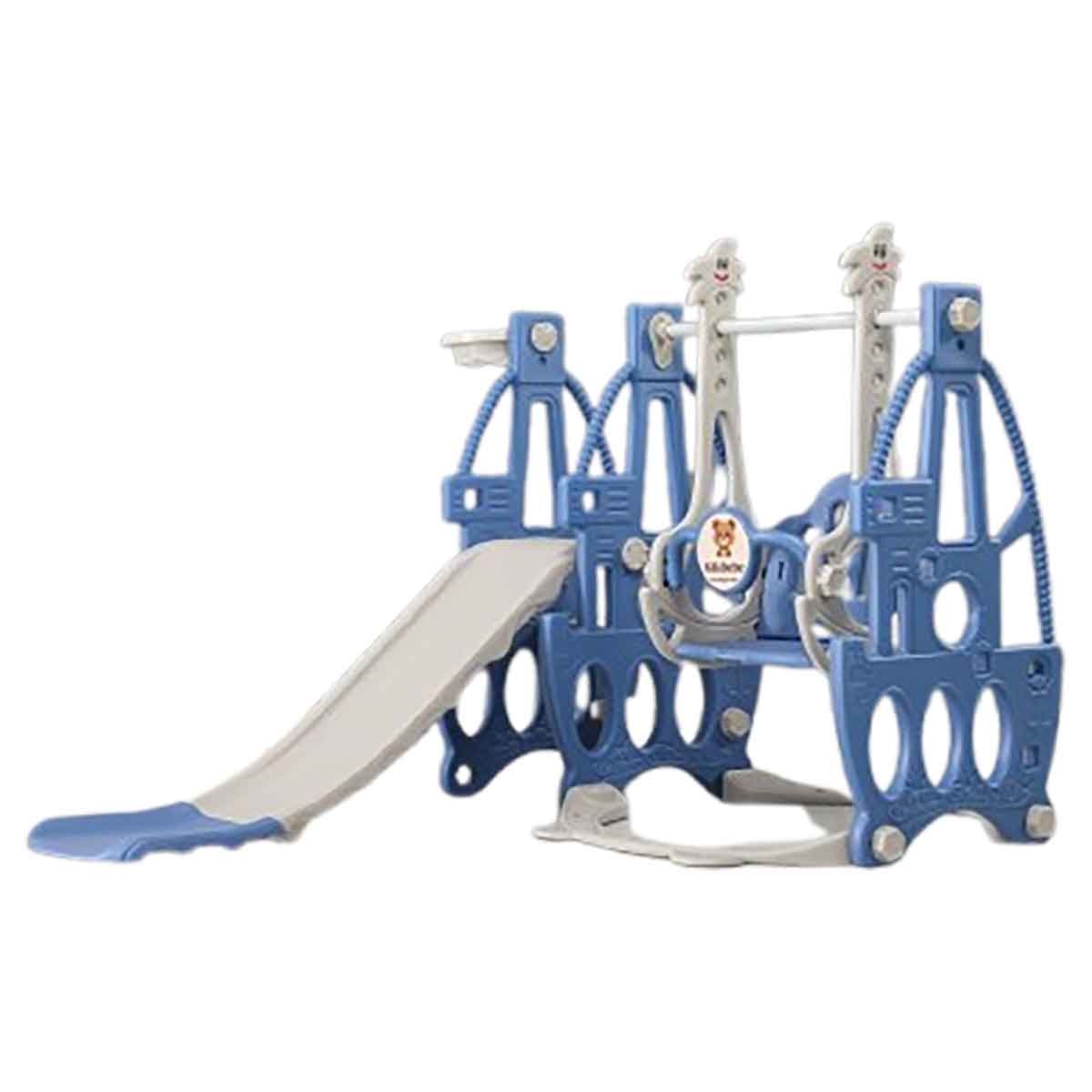 كيكبيبي زلاجة وأرجوحة أطفال متعددة الوظائف 3 في 1 باللون الأزرق للرضع، من 0 إلى 2 سنة