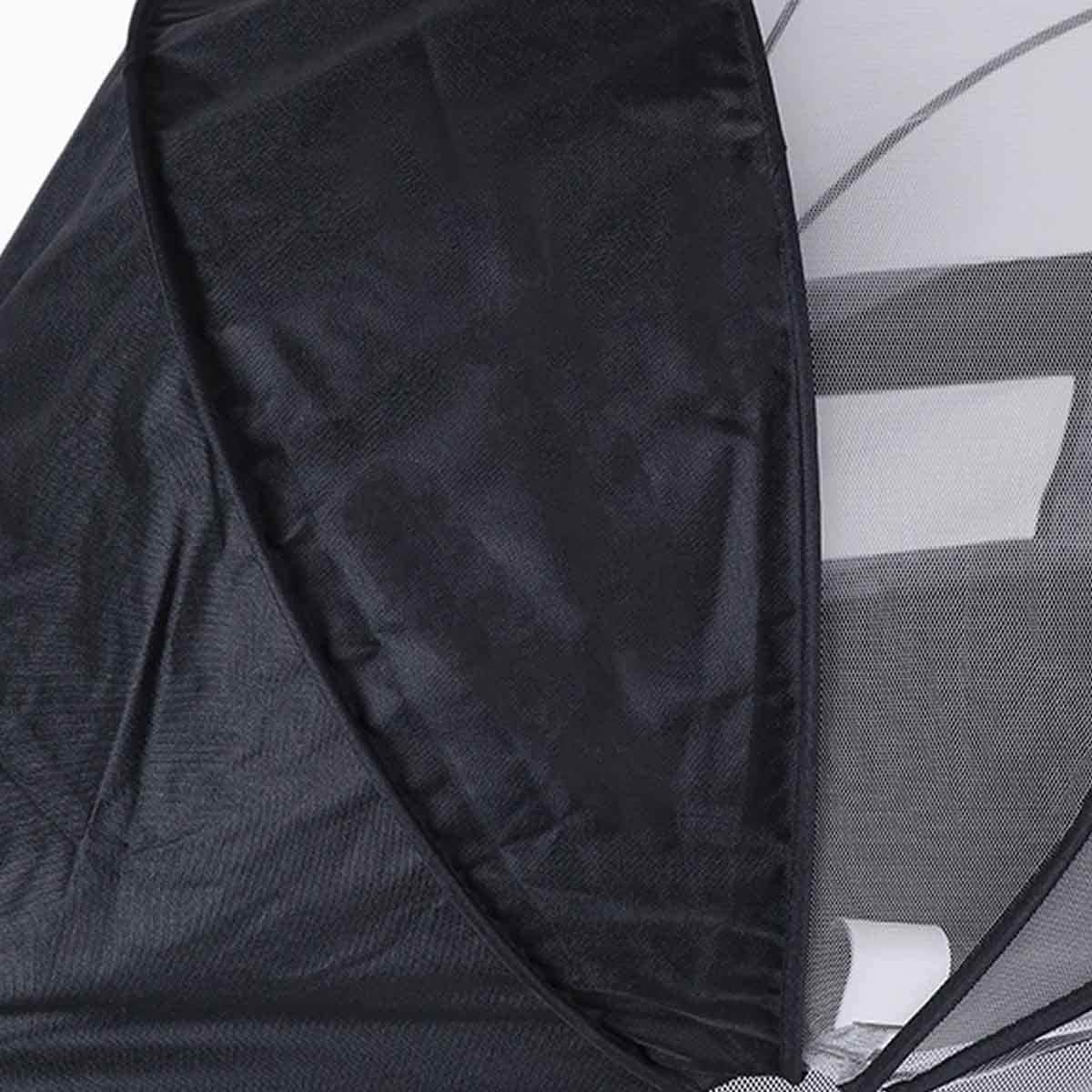 Kikibebe Dark Grey 3-in-1 Baby Bedside Crib with Storage Basket, Mosquito Net & Breathable Mattress Toddler, 0-2 Years