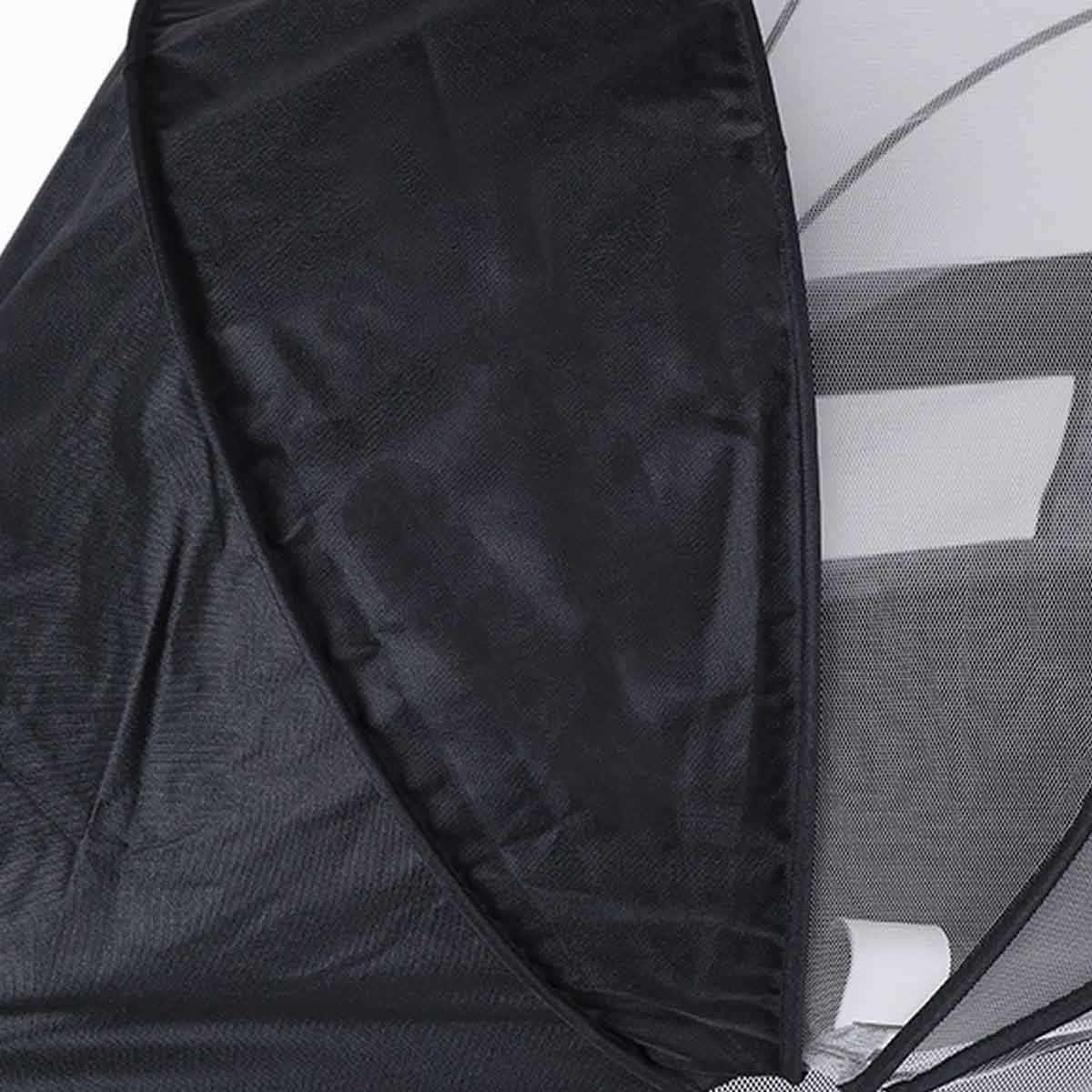 Kikibebe Dark Grey 3-in-1 Baby Bedside Crib with Storage Basket, Mosquito Net & Breathable Mattress Toddler, 0-2 Years