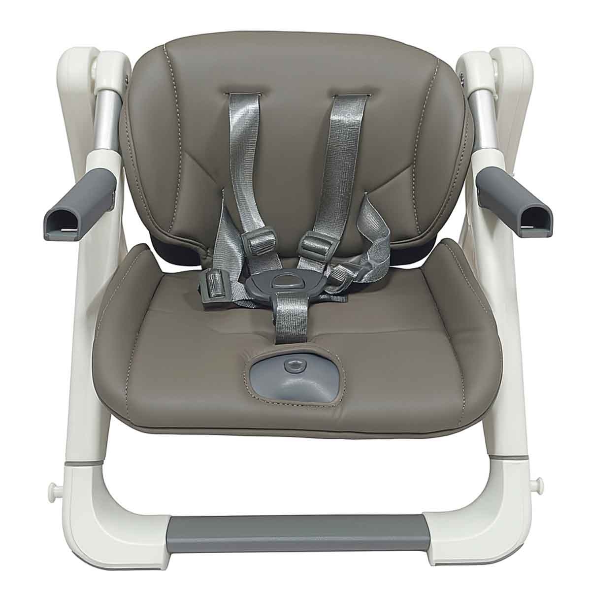 كيكي بيبي كرسي طعام مرتفع للأطفال باللون الرمادي مع 3 مستويات لارتفاع المقعد من عمر 0-2 سنة