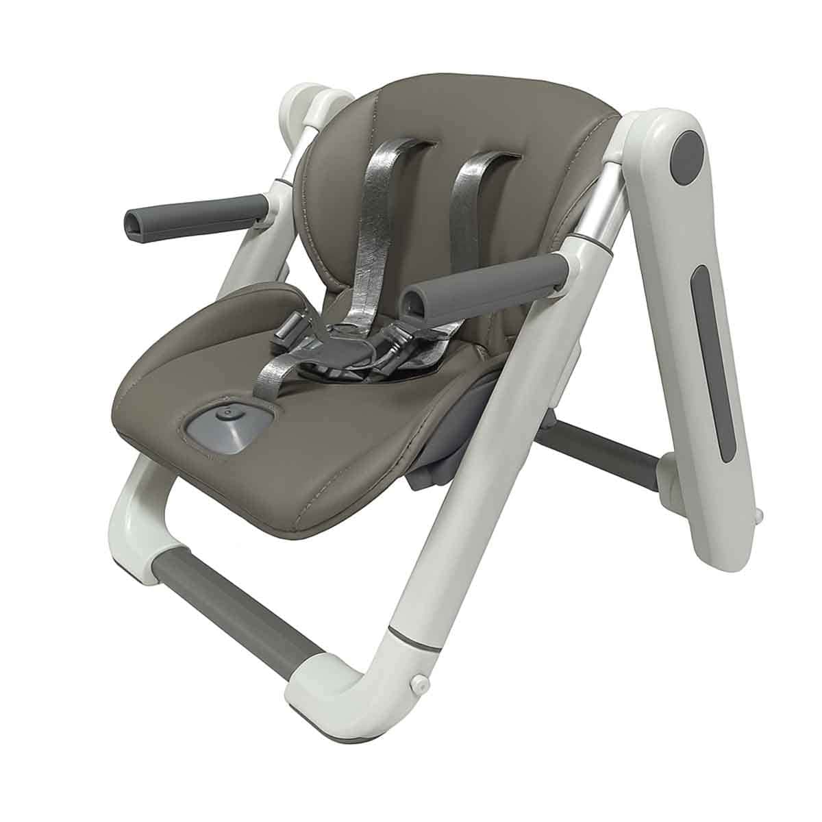Kikibebe Grey Baby Booster Chair with 3-Position Height Adjustment Toddler, 0-2 Years