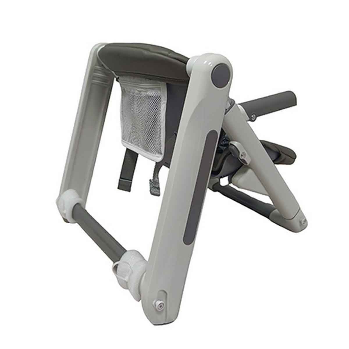 كيكي بيبي كرسي طعام مرتفع للأطفال باللون الرمادي مع 3 مستويات لارتفاع المقعد من عمر 0-2 سنة