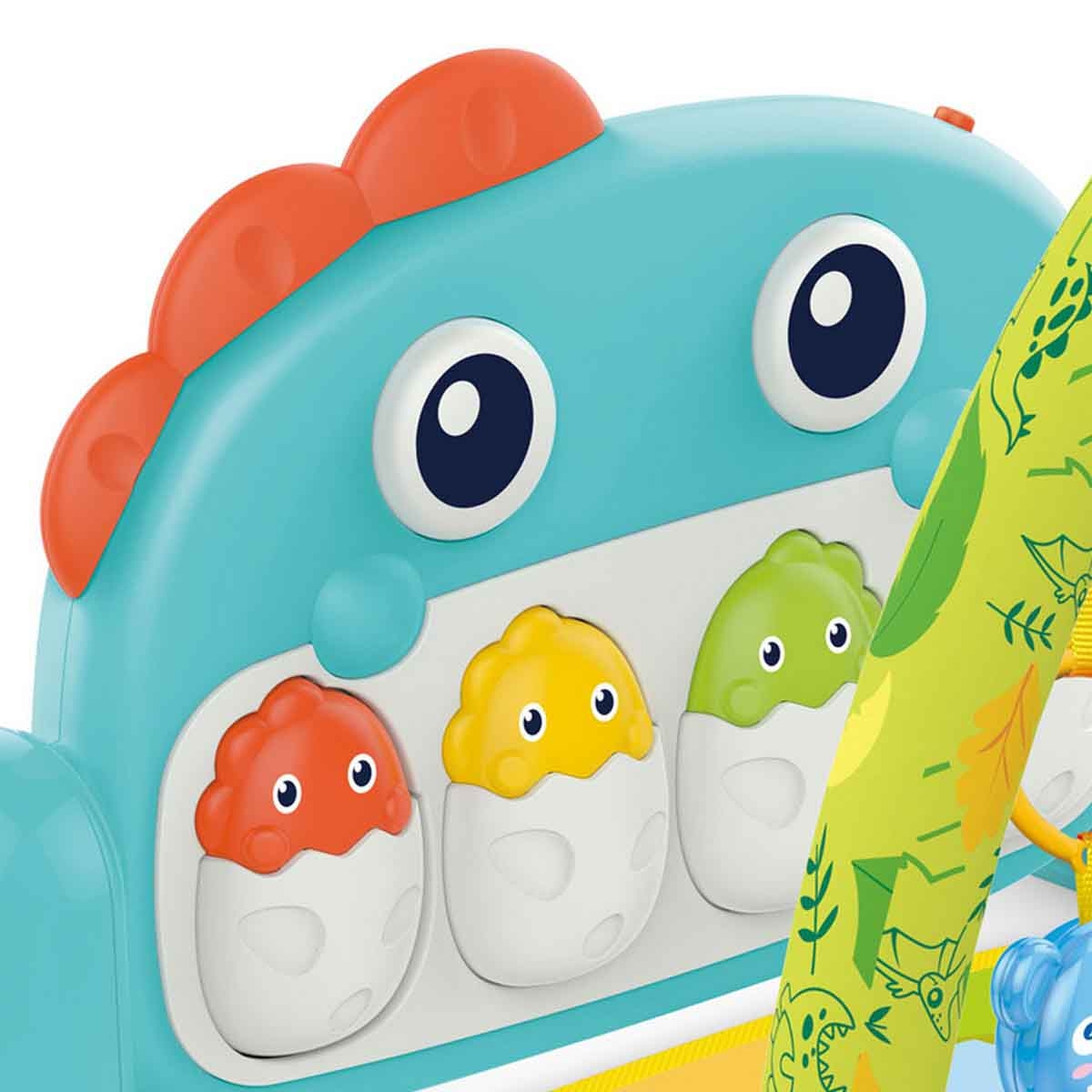 كيكي بيبي سجادة بيانو بشكل ديناصور مع وضع الموسيقى للأطفال من عمر 0-2 سنة