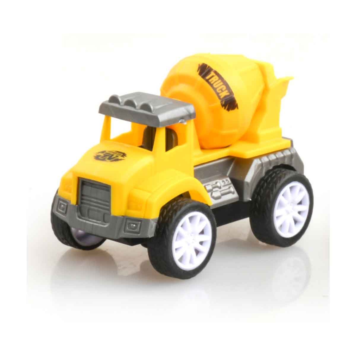 Kikibebe Pull-Back Engineering Vehicles with Inertial Drive Assorted Friction Truck Set Boys, 3-4 Years