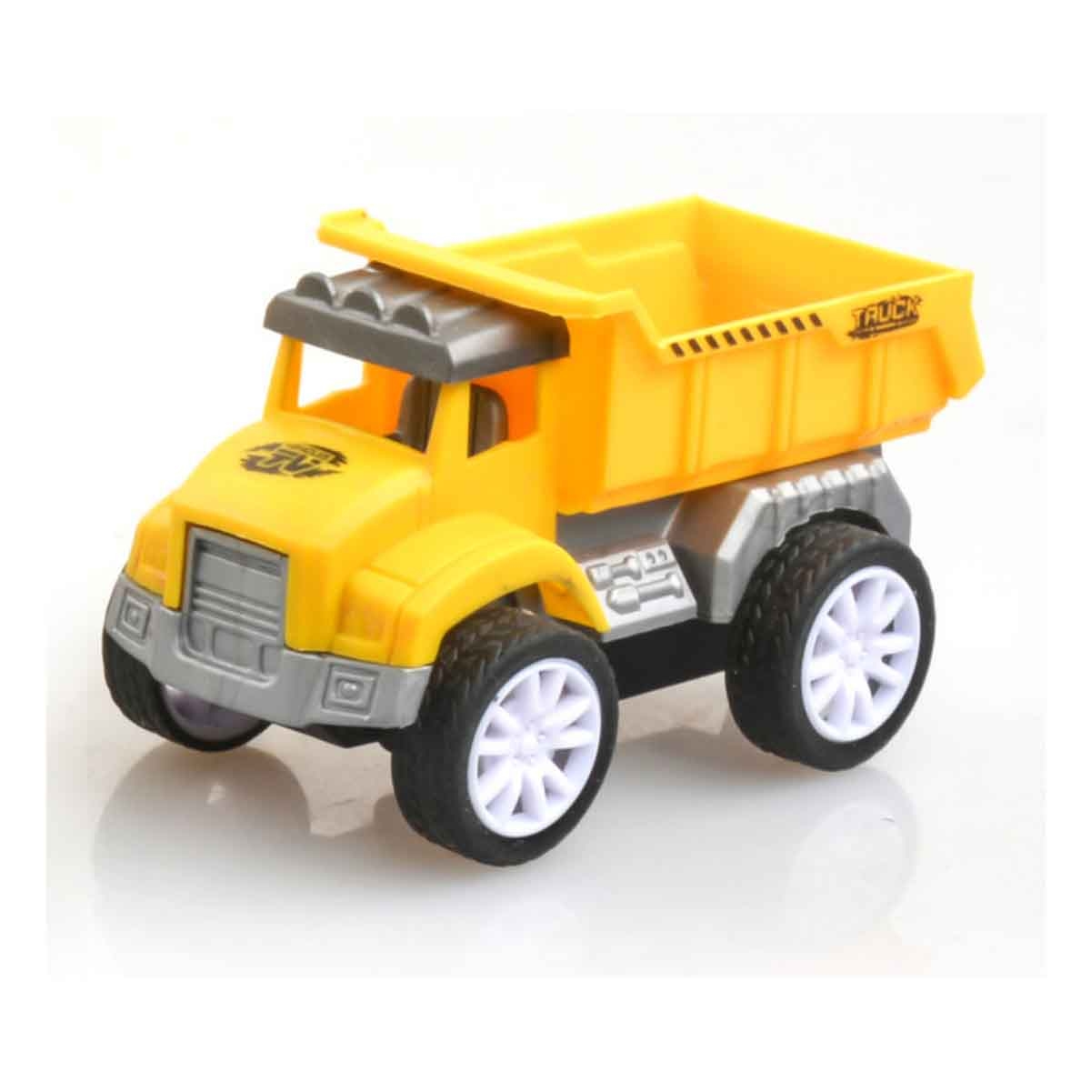 Kikibebe Pull-Back Engineering Vehicles with Inertial Drive Assorted Friction Truck Set Boys, 3-4 Years