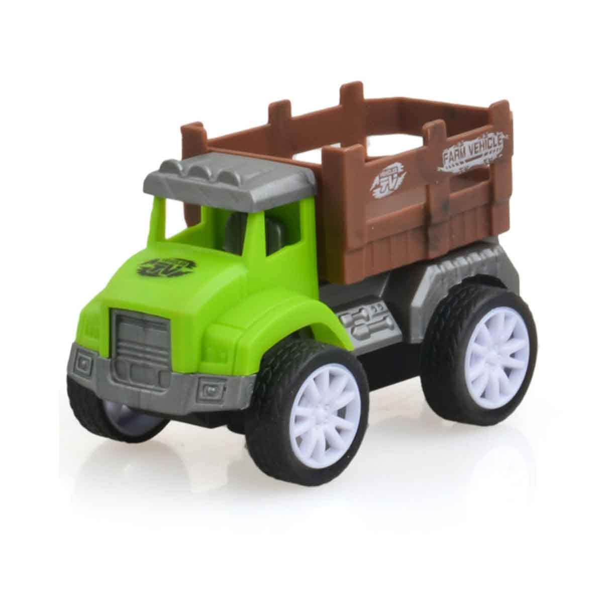 Kikibebe 3-Pull-Back Farmer Vehicles Friction Truck Set Boys, 3-4 Years