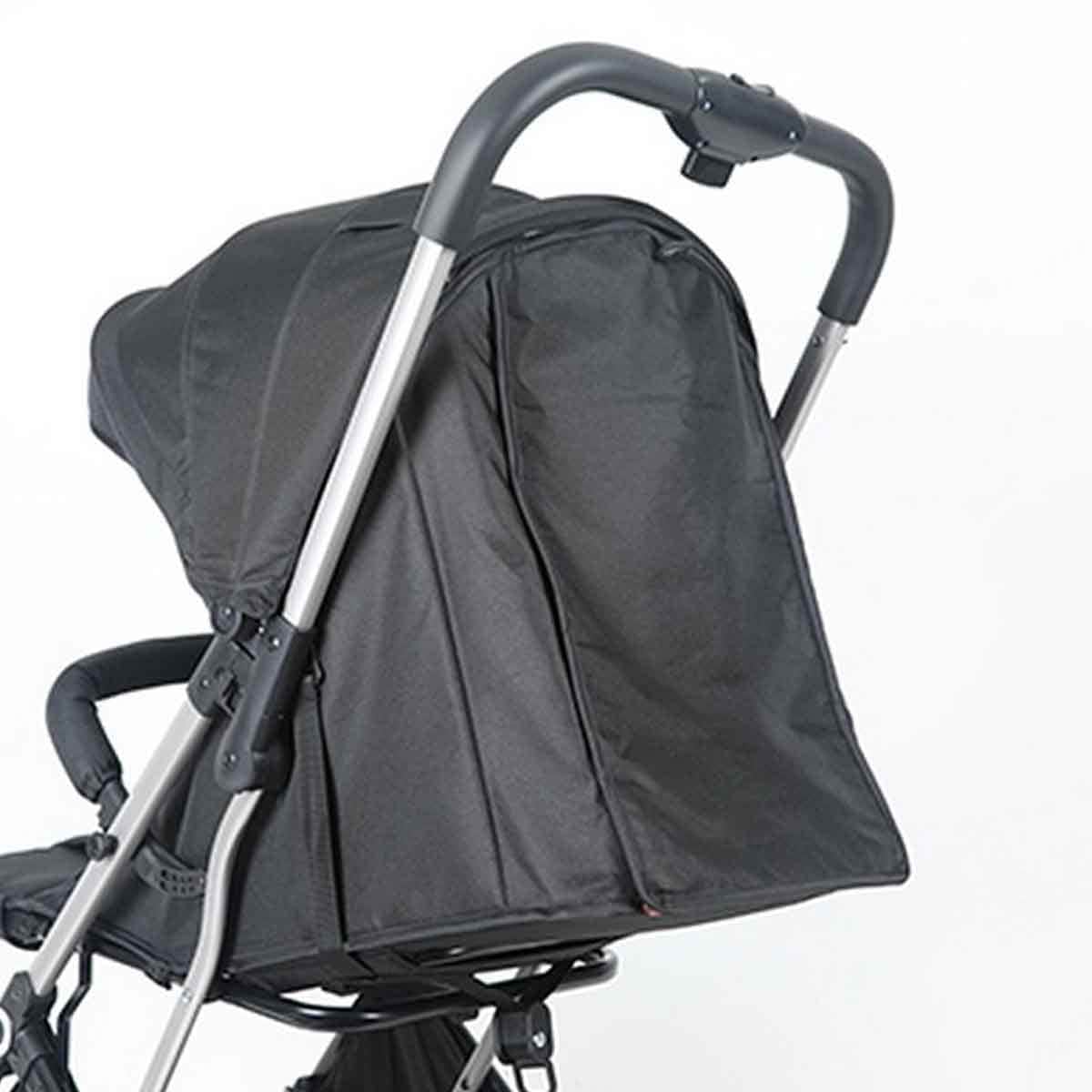 Kikibebe Black Lightweight Travel Stroller with Trolley Handle