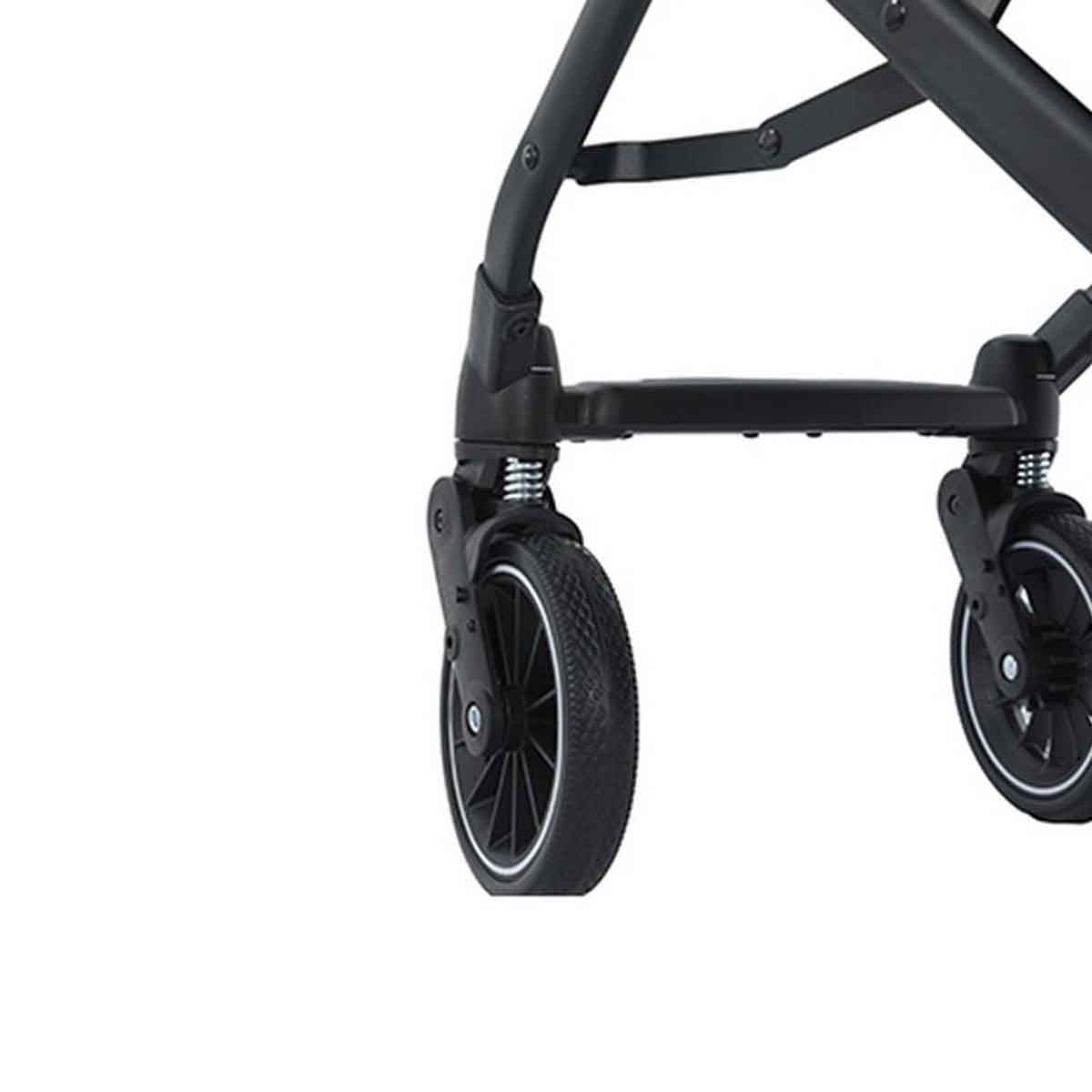 Kikibebe Grey Lightweight Travel Stroller with Trolley Handle