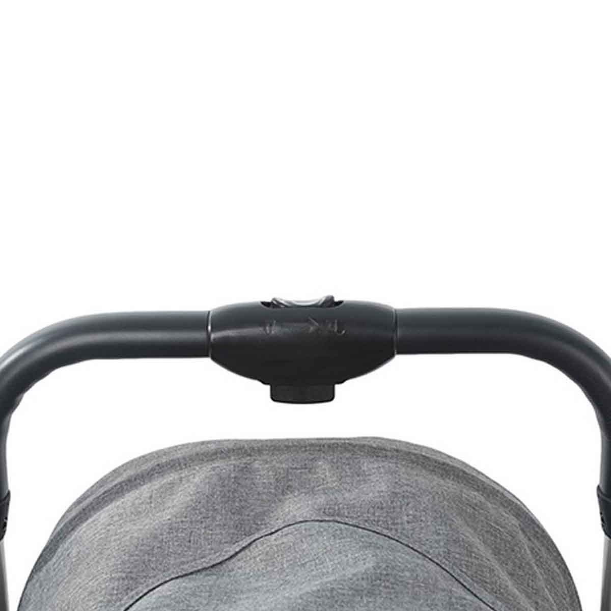Kikibebe Grey Lightweight Travel Stroller with Trolley Handle