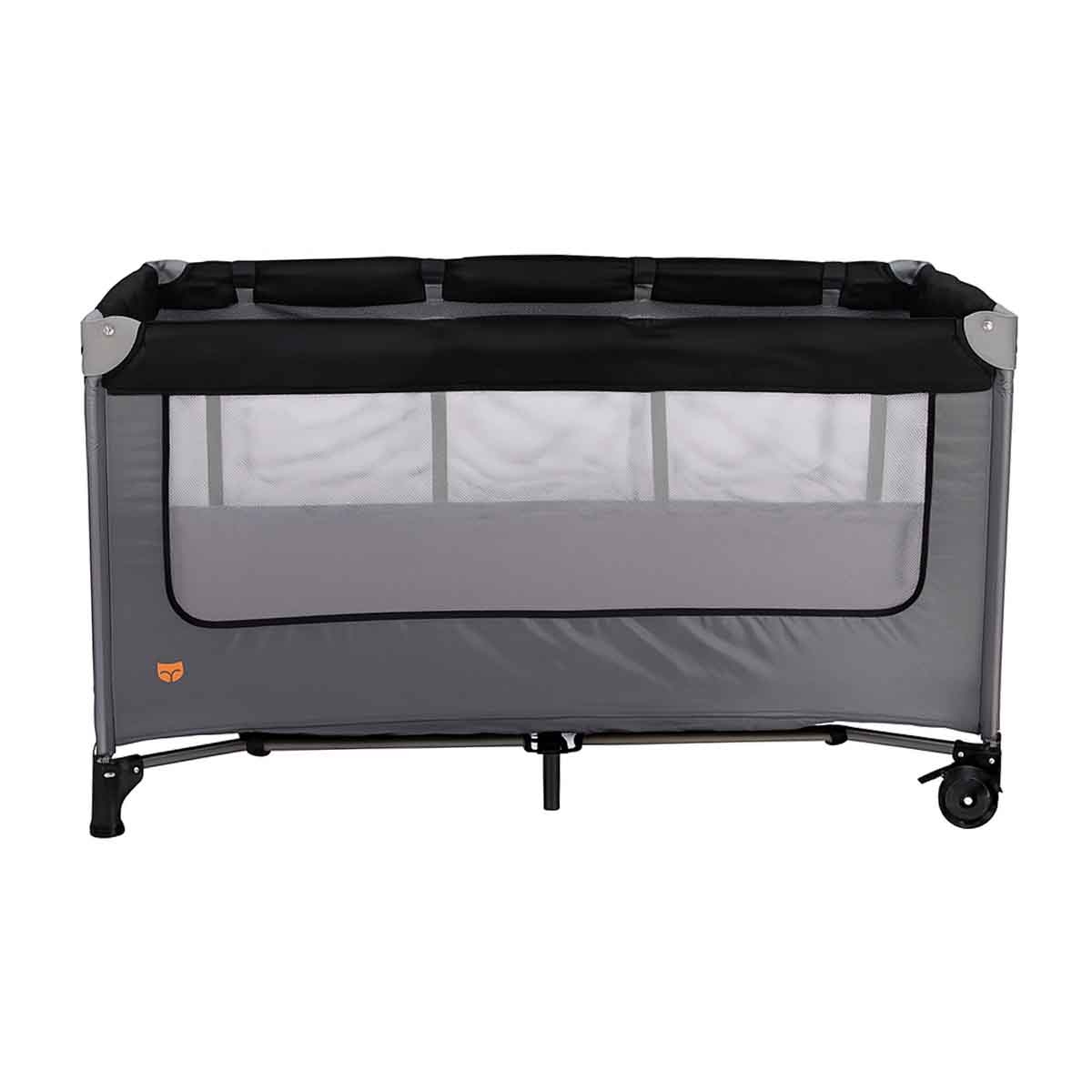 Kikibebe Black Portable Multi-Functional Foldable Baby Crib & Playpen Toddler, 0-2 Years