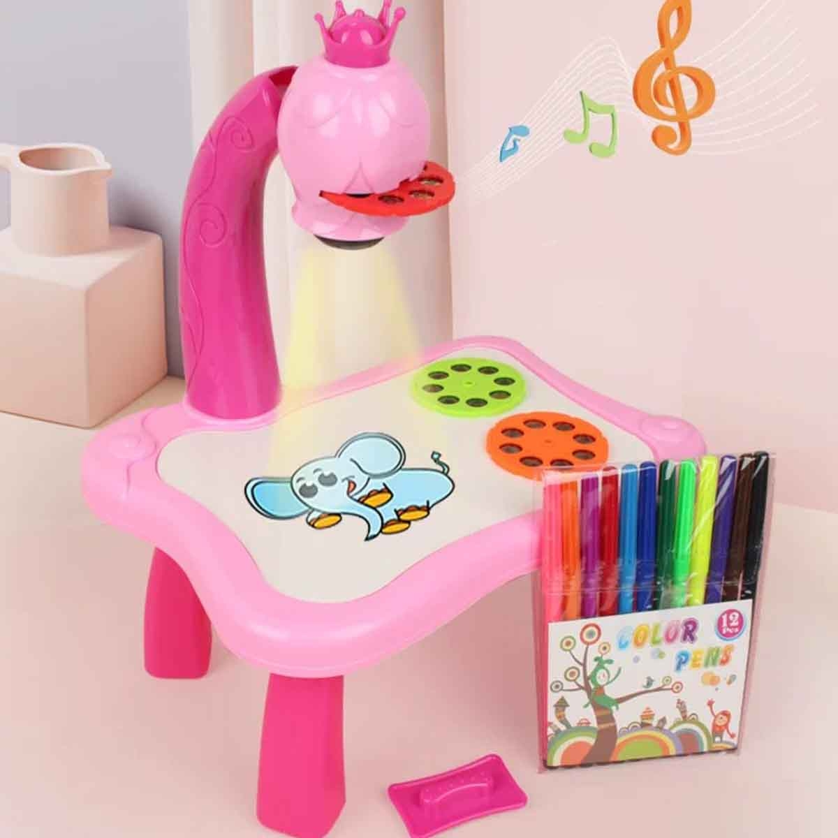 Kikibebe Pink Projection Painting Machine with Music Unisex, 3-4 Years