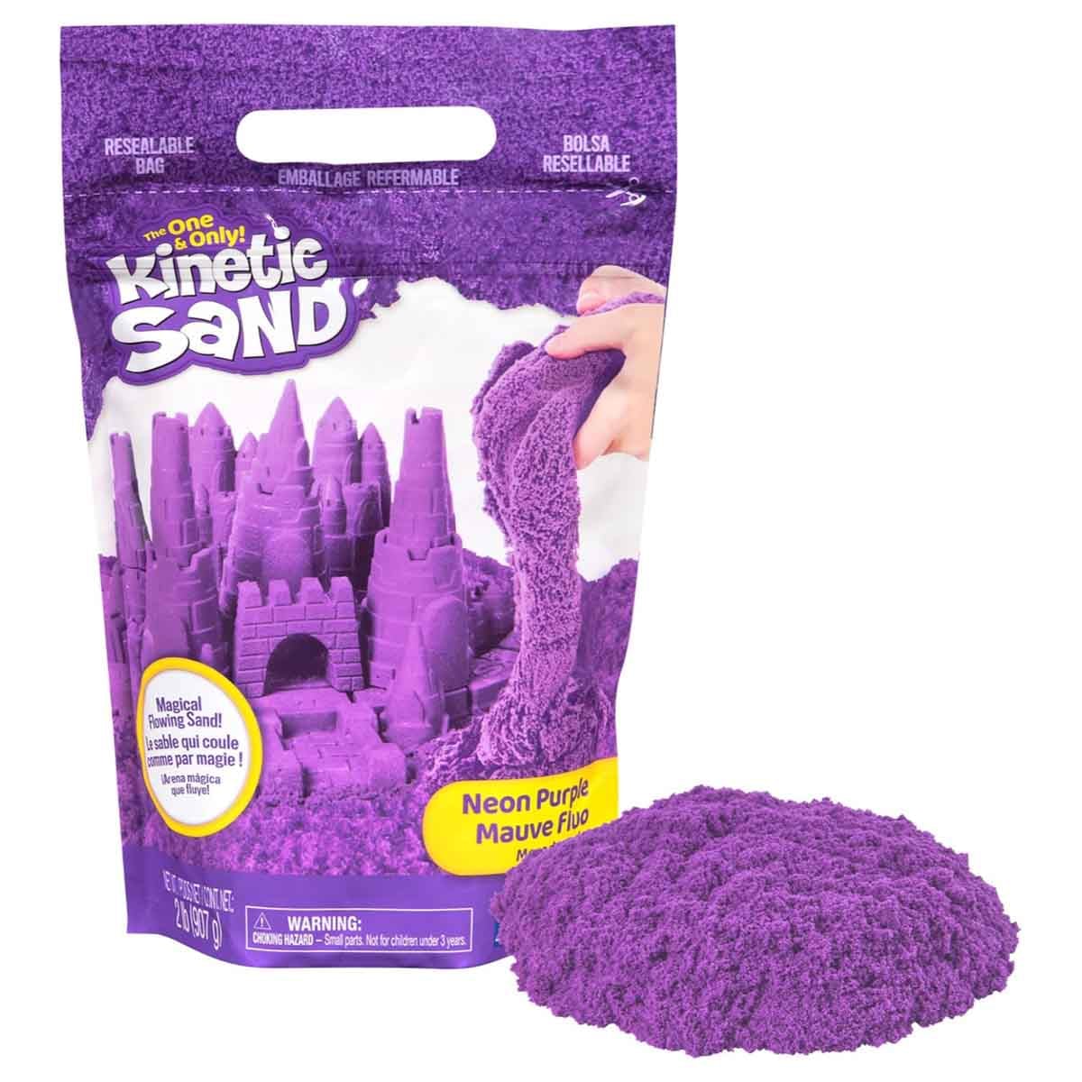 Kinetic Sand 2lb. The Original Moldable Sensory Purple Play Sand Unisex, 3-4 Years