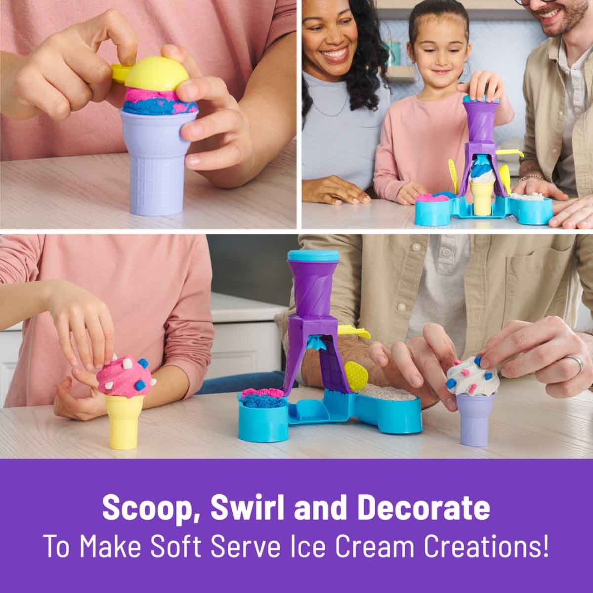 Kinetic Sand Soft Serve Station Playset Unisex, 5-7 Years